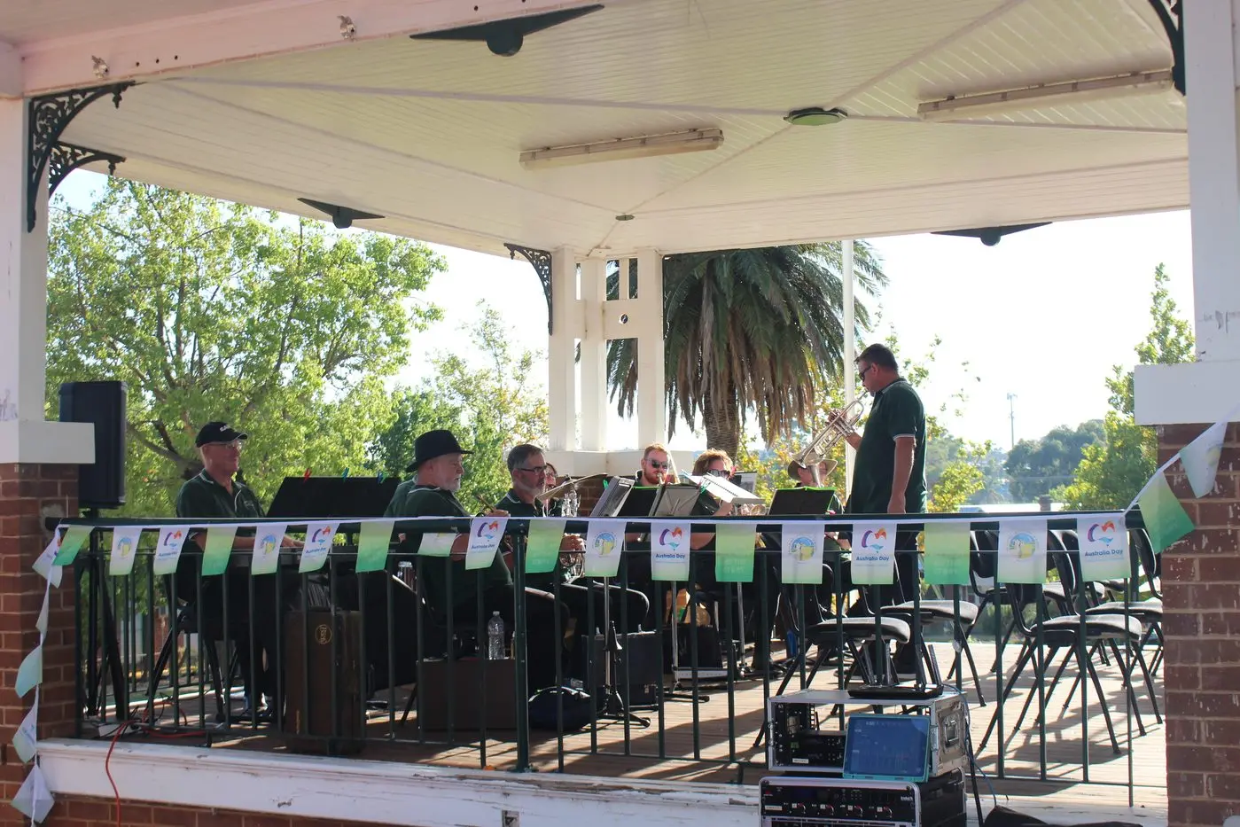 The Grenfell Town and District Band entertained the crowd before the beginning of the official ceremony.