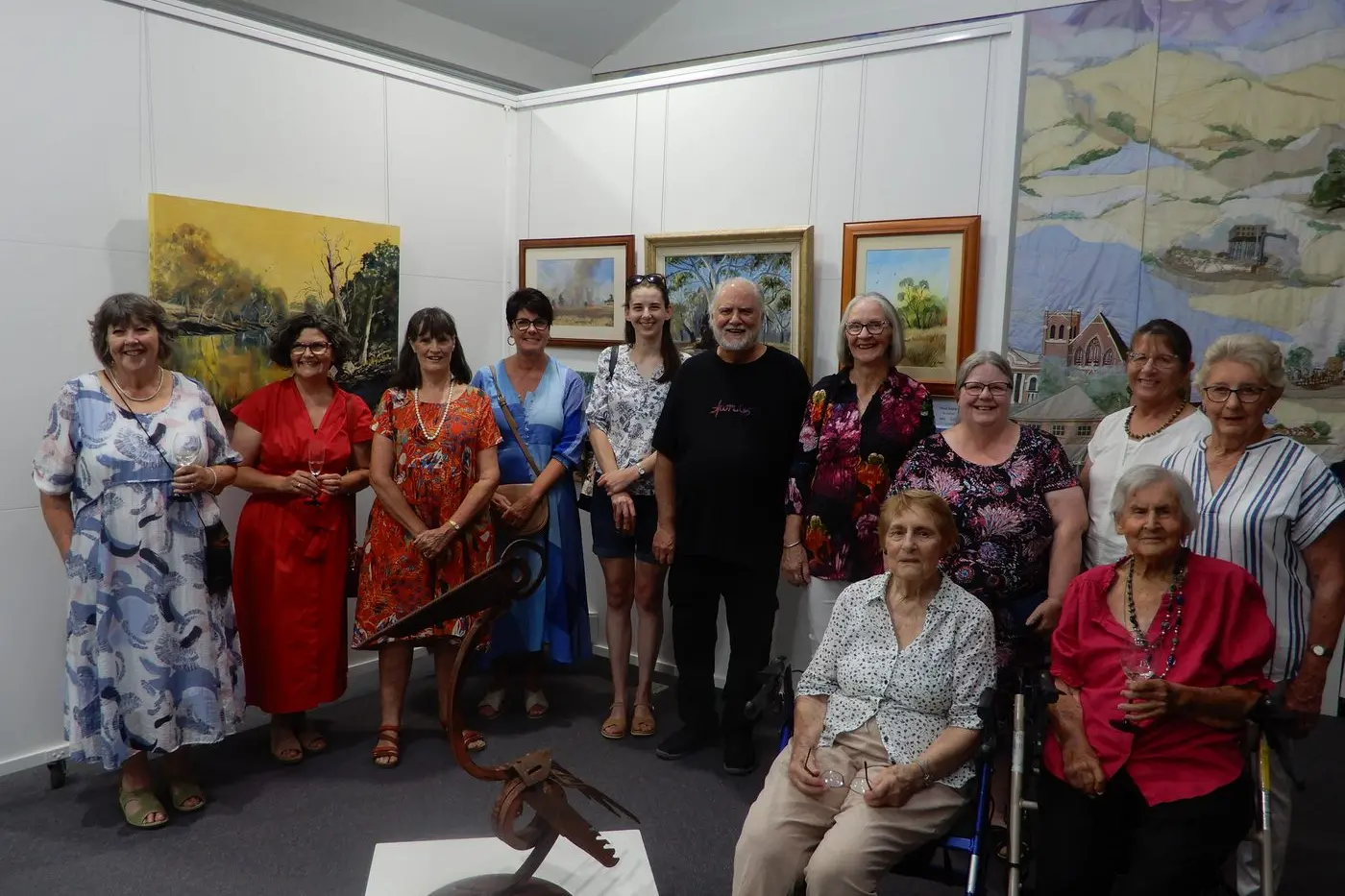 Members of the Grenfell Artist Inc Group following the Official Opening of their exhibition \\u201DFrom Our Hands to the Canvas\\u201D. PHOTOS: Deidre Carroll
