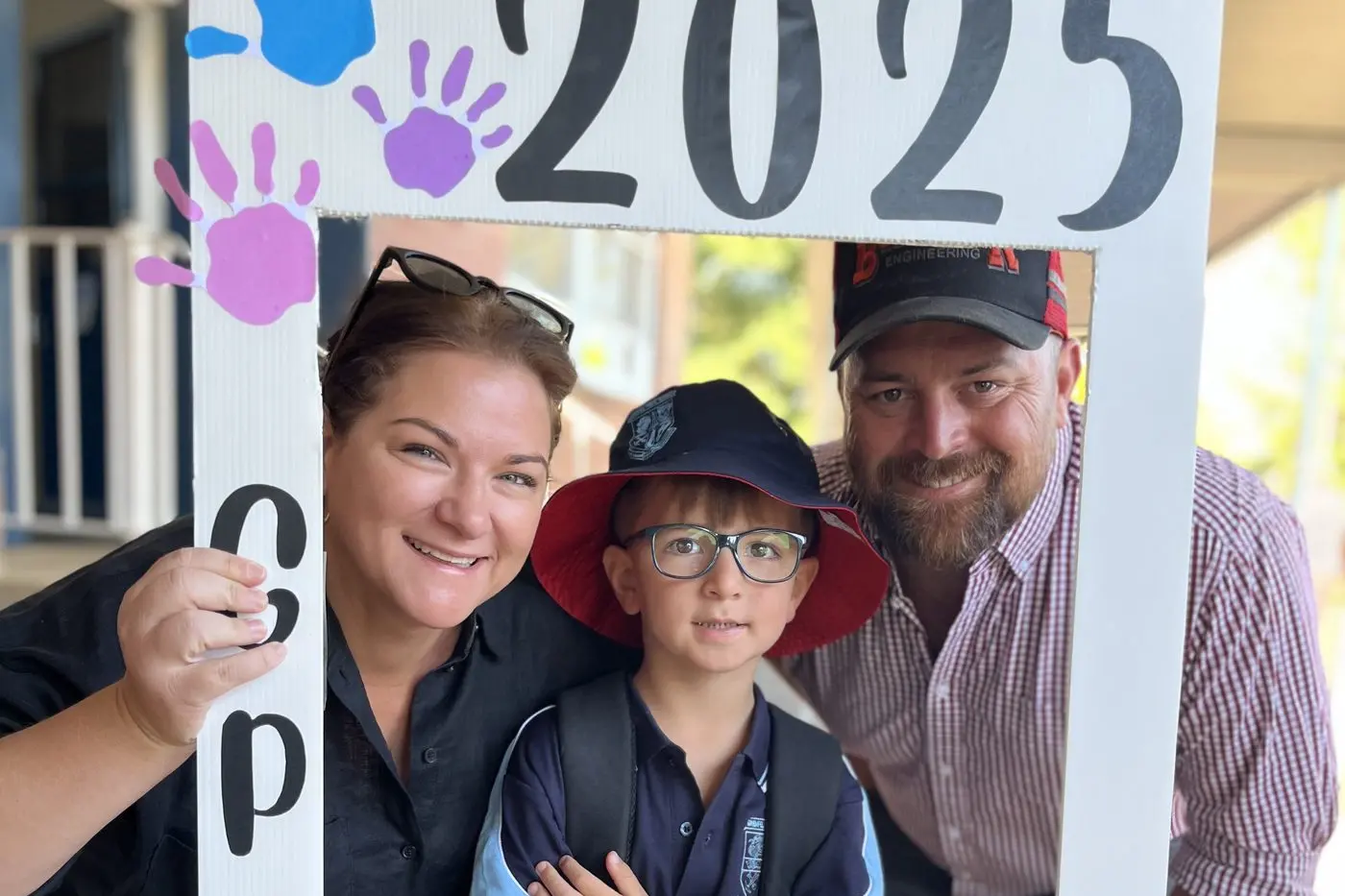 Archie with mum Courtney and Dad Josh Liebich were happy for his first day of kindy. PHOTOS: Supplied