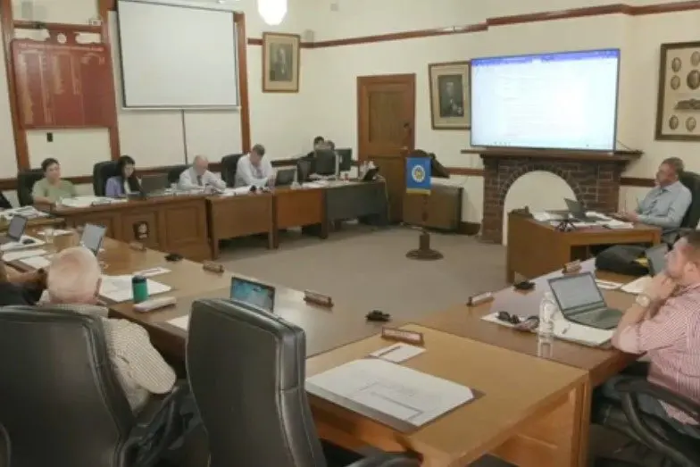 Weddin Shire Council discussed the relocation of several prominent portraits. PHOTO: Weddin Shire Council meeting
