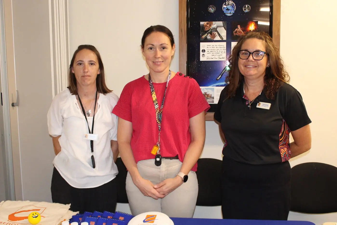 Tammy, Adilee and Christine withe CatholicCare were at the Services Day.