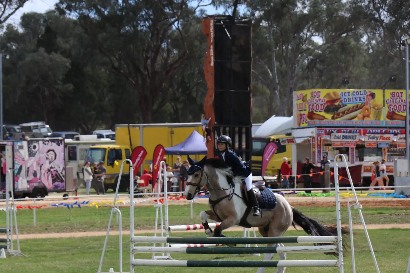 There was a large number of entries for the Grenfell Show Showjumping competition.