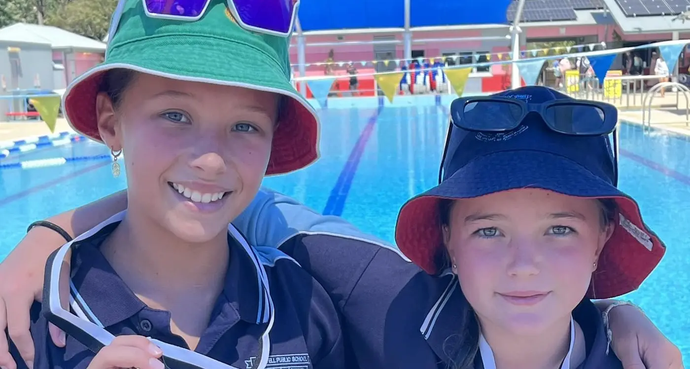 Penny and Mae named Champions at the Cowra District PSSA Swimming Carnival
