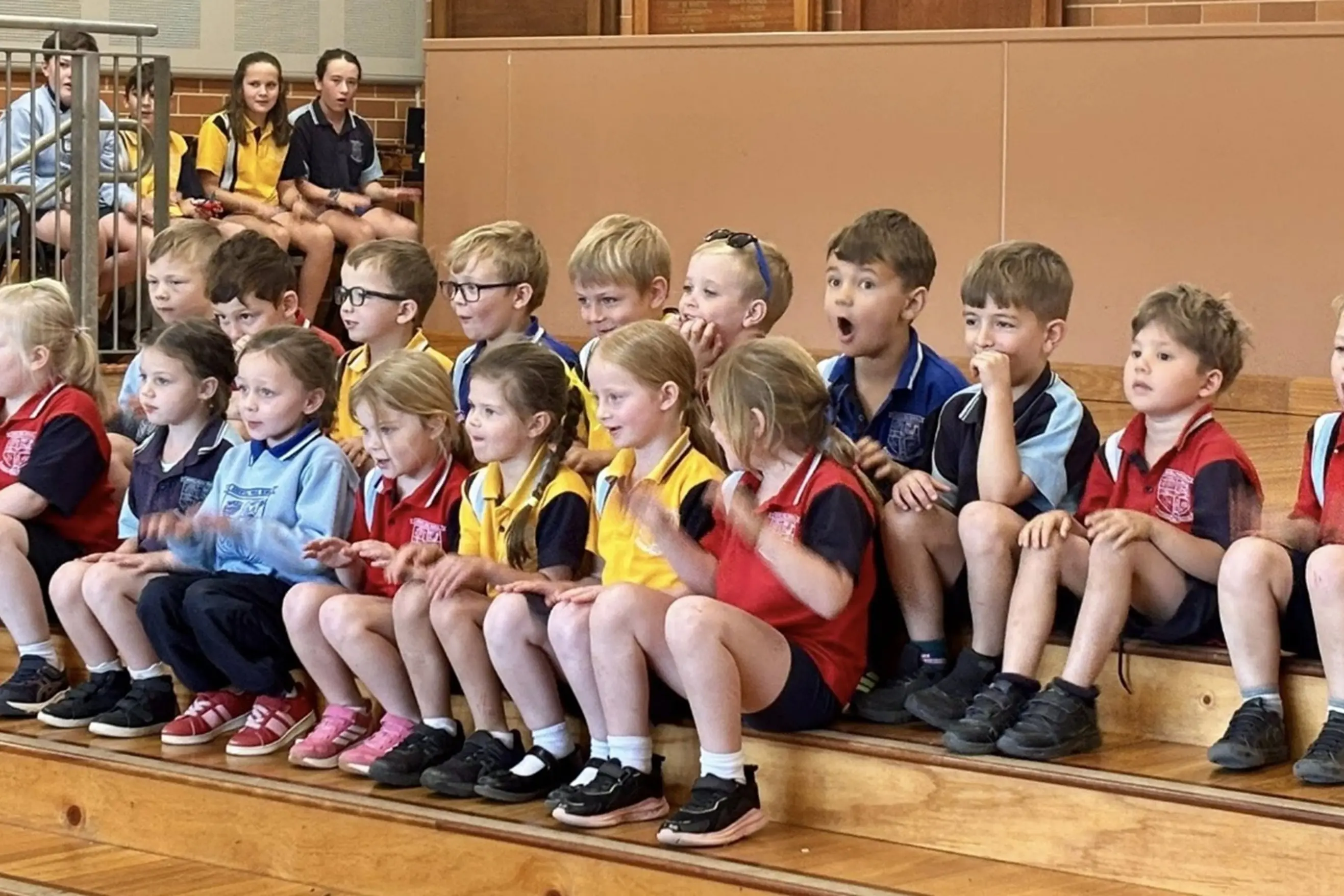 <p>Kindergarten performed Wash Your Face in Orange Juice for visiting grandparents.</p>\\n