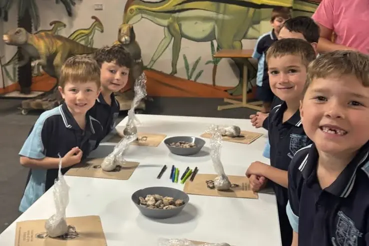 <p>Students got hands on experience by creating their very own fossil crafts to take home.</p>\\n