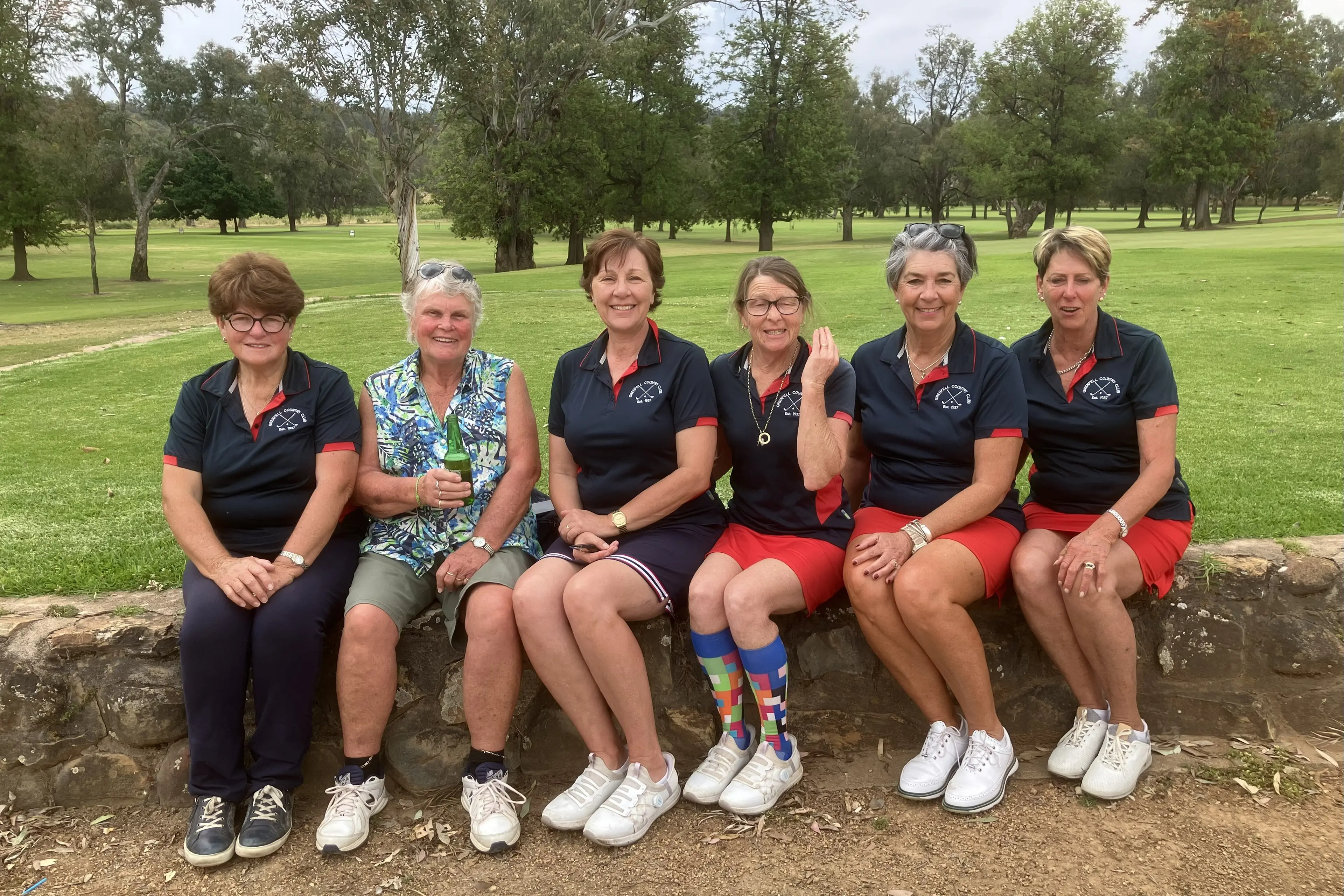 <p>Val Forsyth, Virginia Drogemuller, Maria Neill, Leanne Young, Sally Mitton and Jan Myers travelled to Wellington to play in the play in Silver Teams Event. </p>\\n