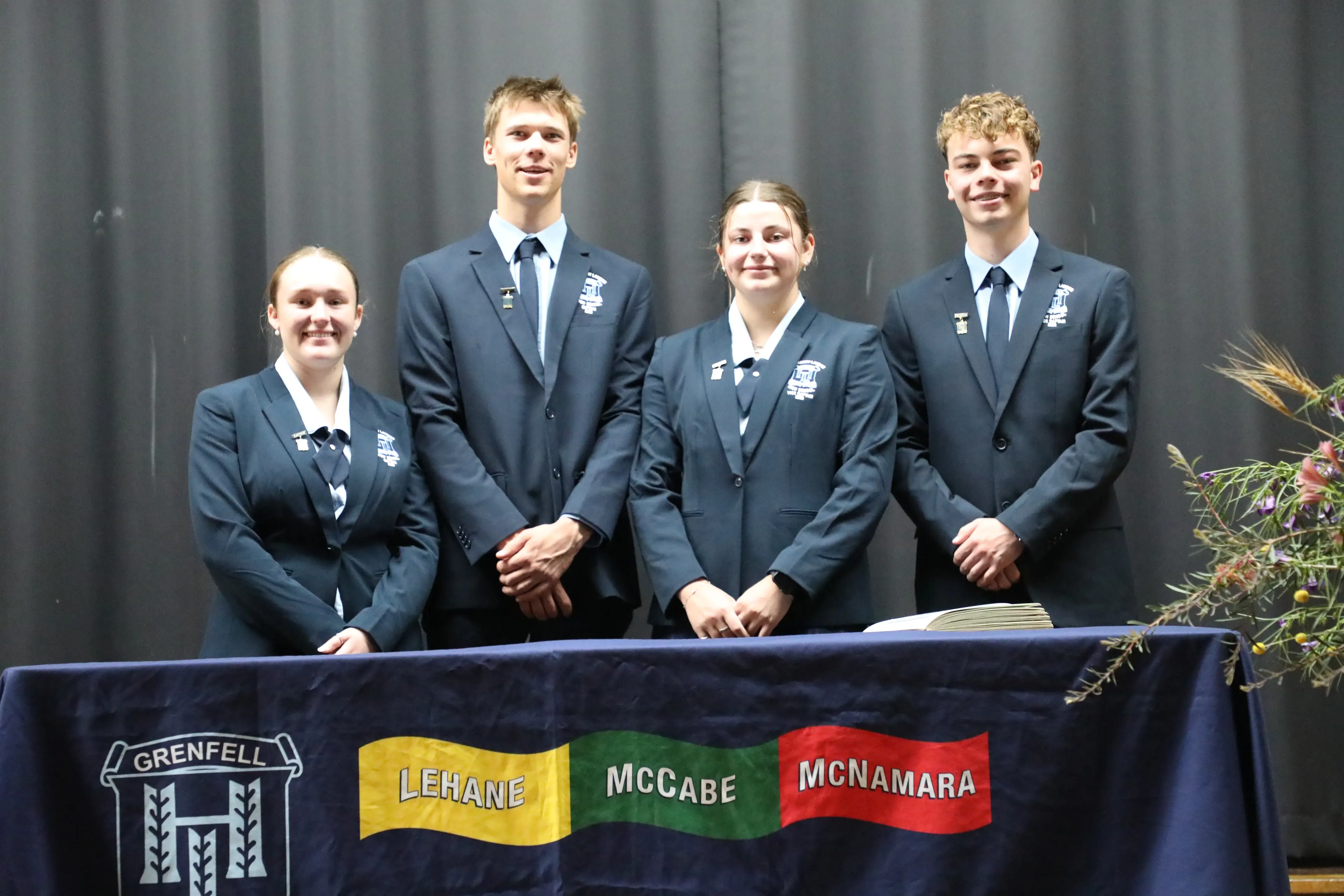 <p>The Henry Lawson High School welcomes Captains Bridie Forde and Jethro Fenton, and Vice captains Ella Mitton and Ryan Toole. PHOTO: Supplied</p>\\n