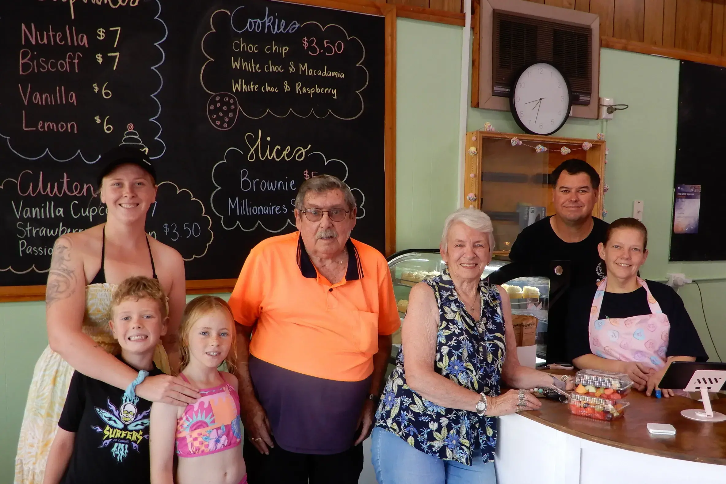 <p> These happy customers were photographed in store at Mandy\\u2019s Cakes & Cupcakes on Saturday morning after its grand opening. PHOTO: Deidre Carroll</p>\\n