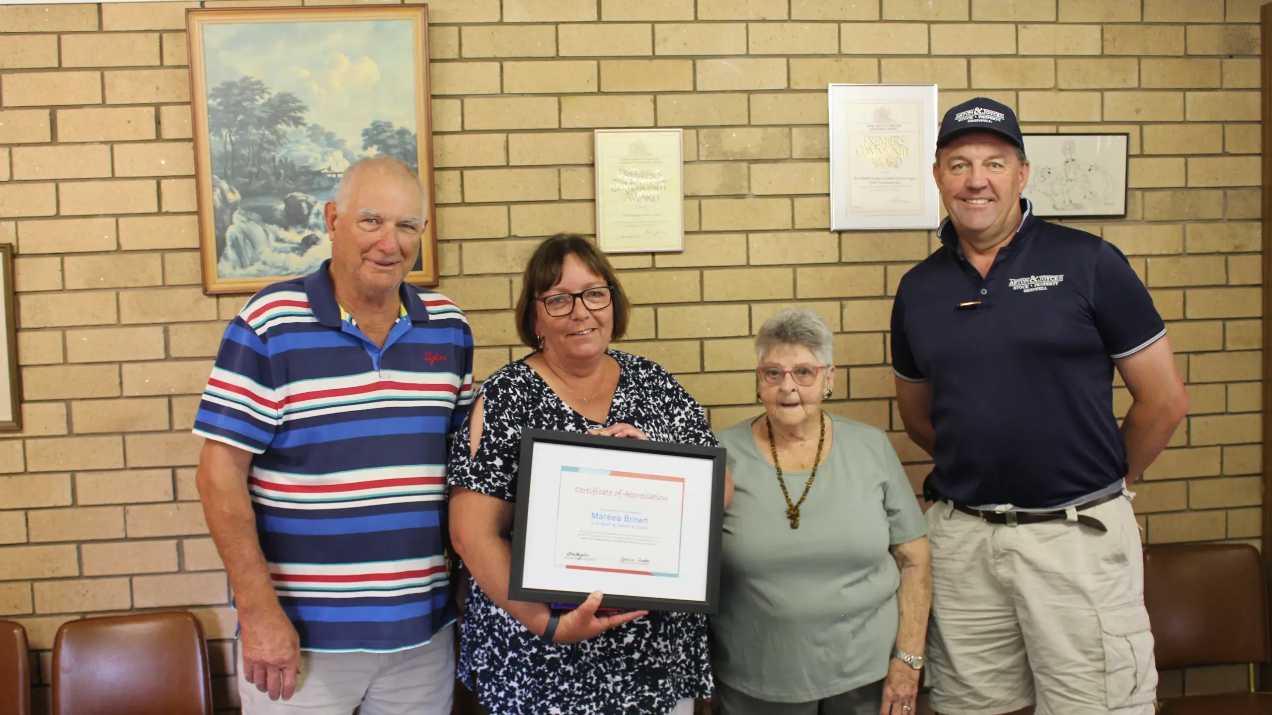Community assistance thanked by Senior Citizens Committee