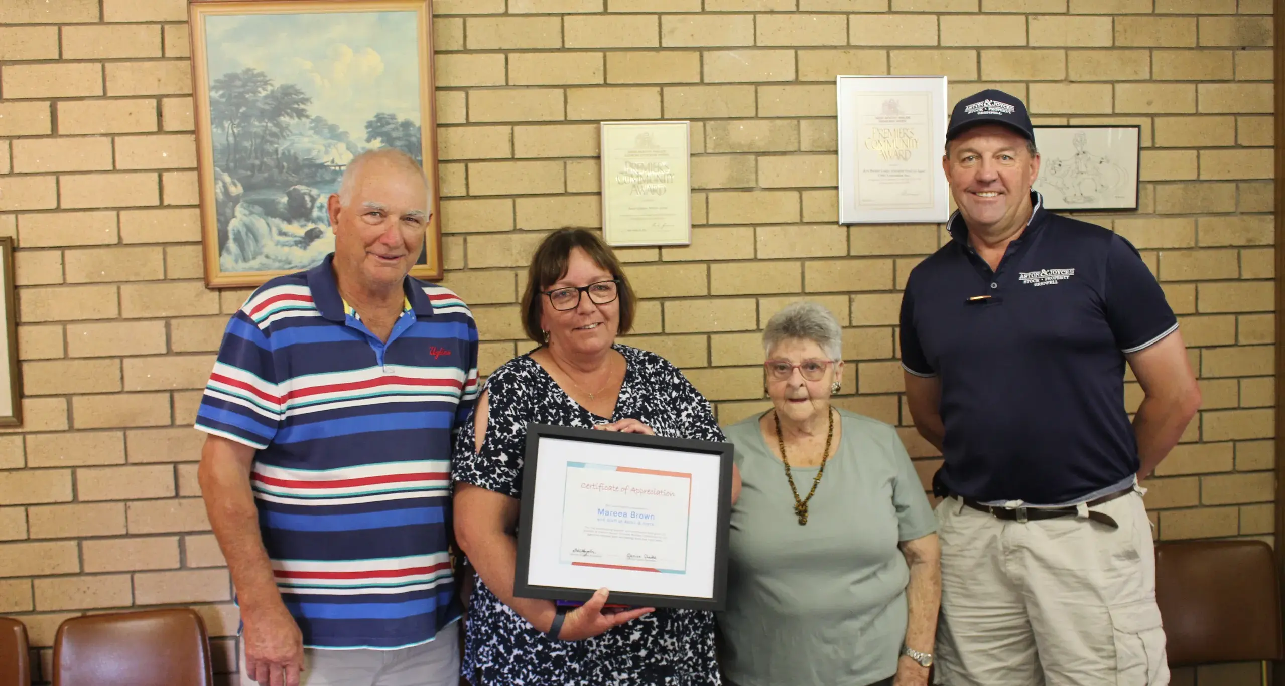 Community assistance thanked by Senior Citizens Committee