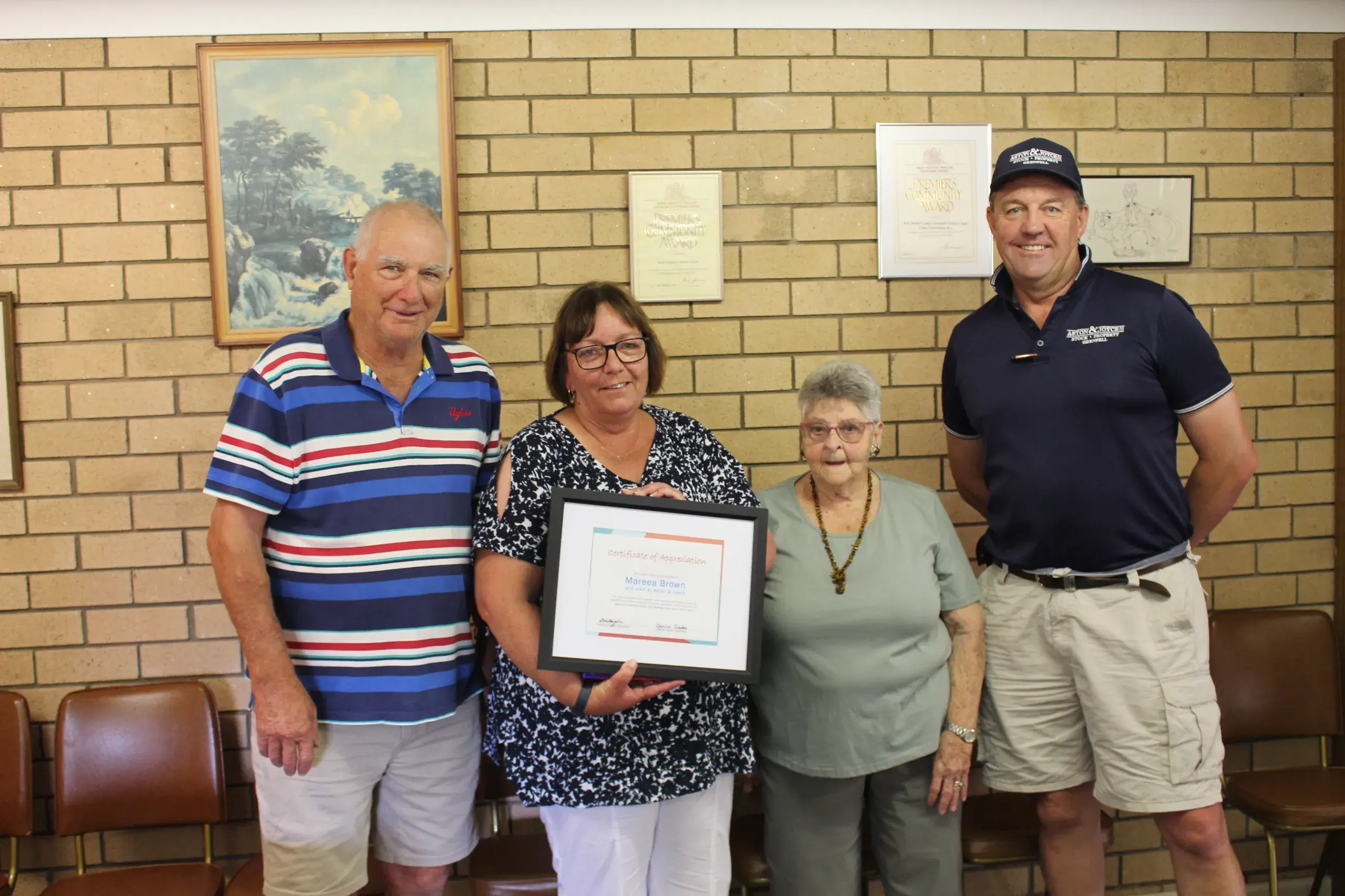 <p>Dennis Hughes, Mareea Brown, Glenice Hughes and Danny Joyce.</p>\\n