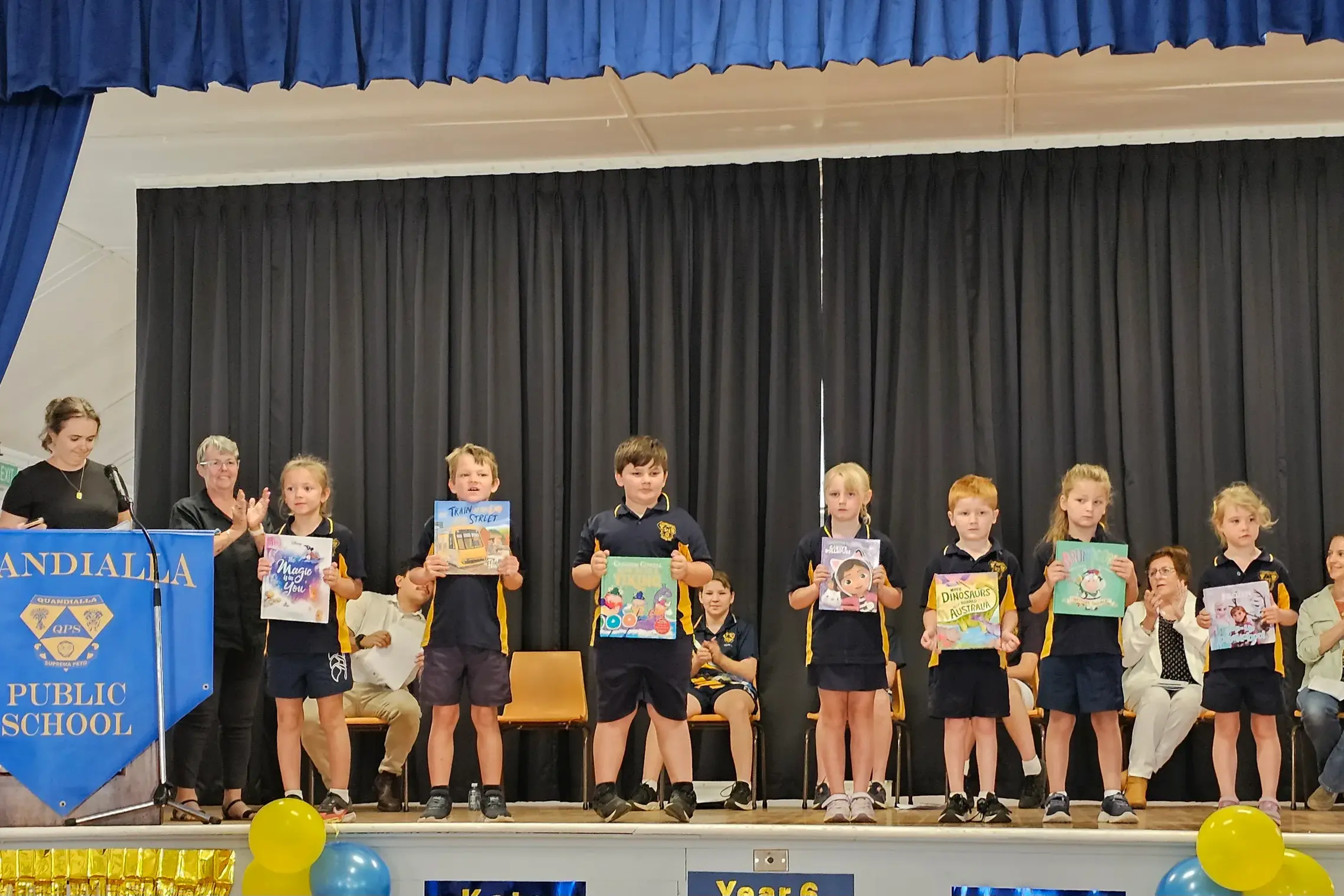 <p>Audrey, Cooper, Luke, Rilee, Oliver, Amelia and Thea were presented with the Infants Class Book Awards.</p>\\n