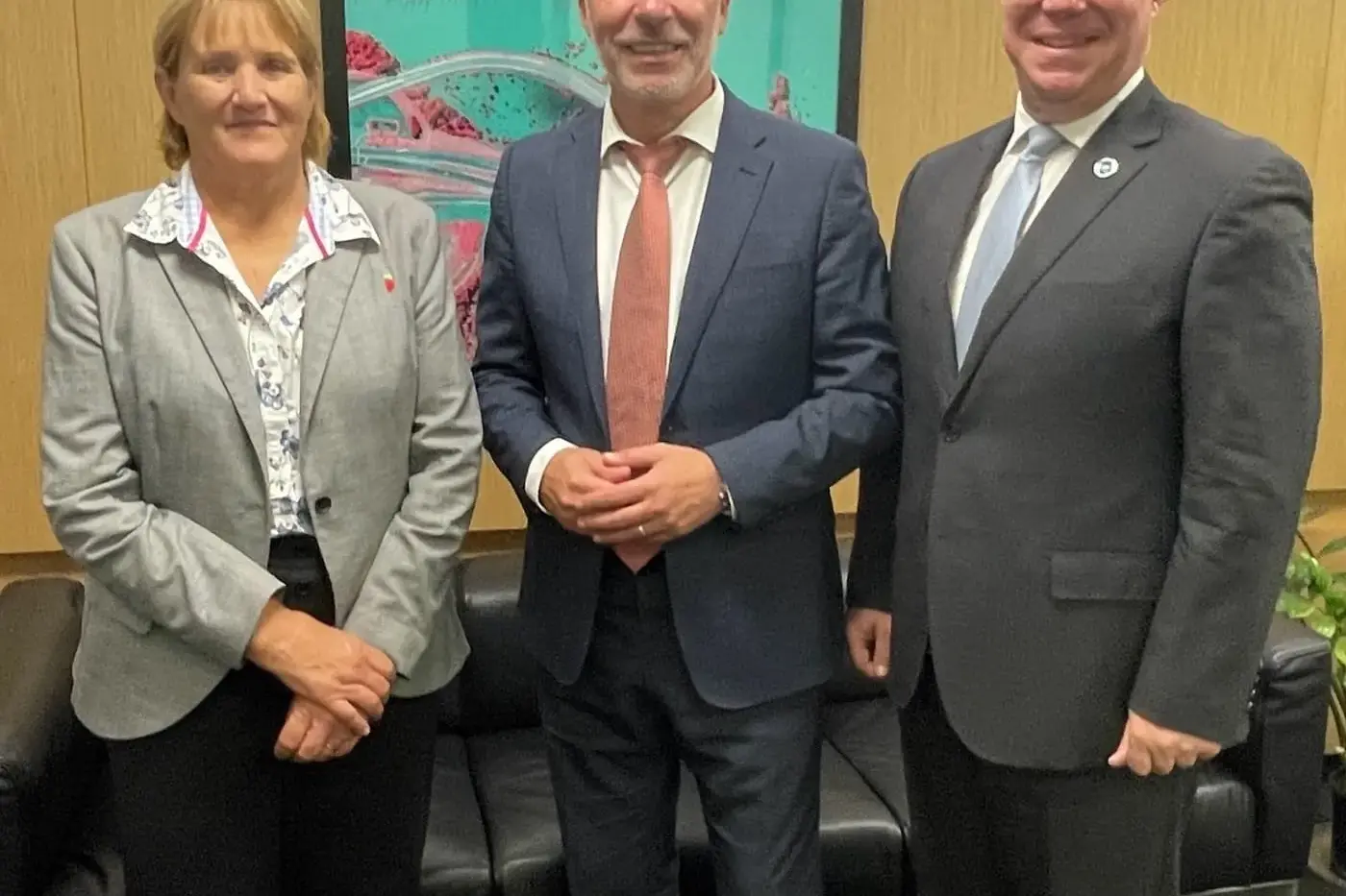 <p>CMA board member and Singleton Council mayor Sue Moore, Minister for Emergency Services Jihad Dib and CMA chair and Temora Shire mayor Rick Firman.</p>\\n