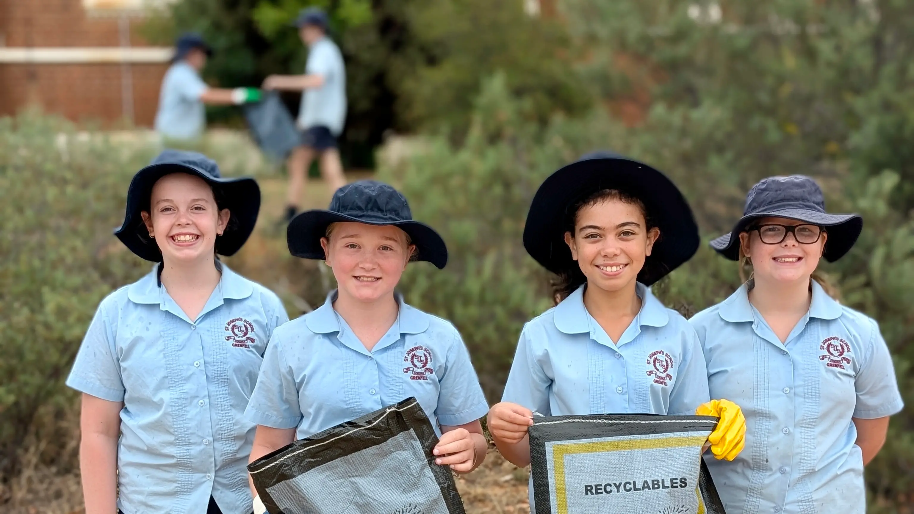 St Joseph’s students in action for Clean Up Australia Day