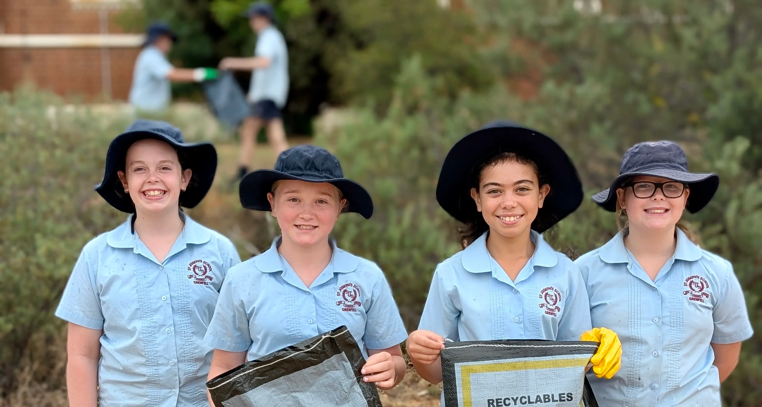 St Joseph’s students in action for Clean Up Australia Day