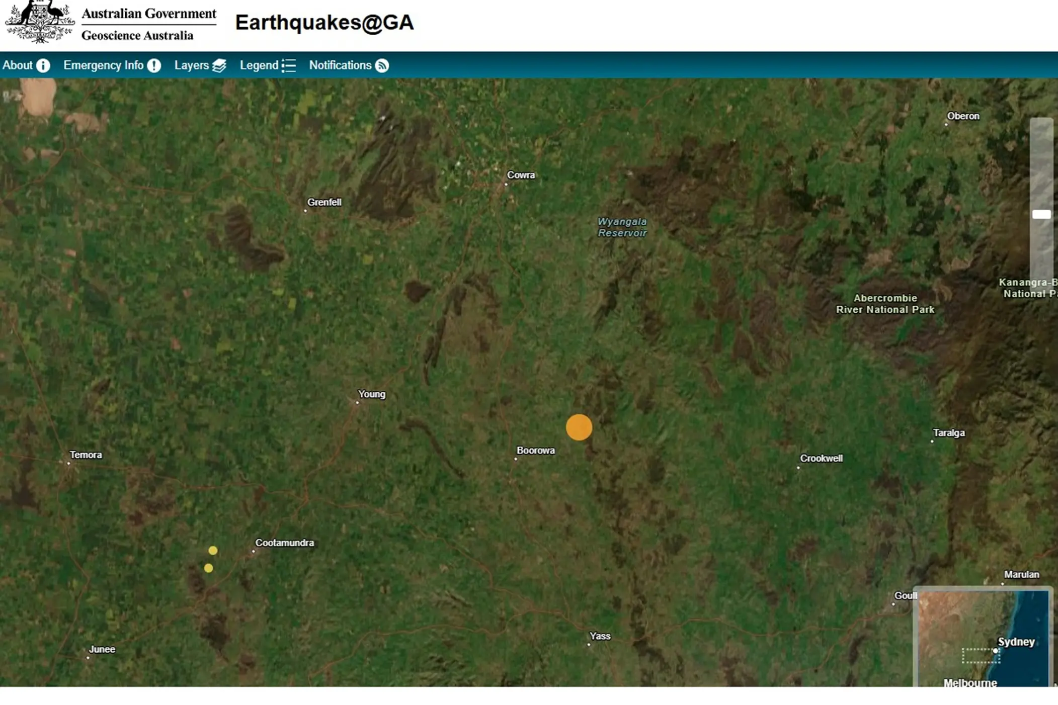 <p>The region has shaken on Wednesday, 11 March as Boorowa recorded an earthquake. PHOTOS: Geoscience Australia</p>\\n