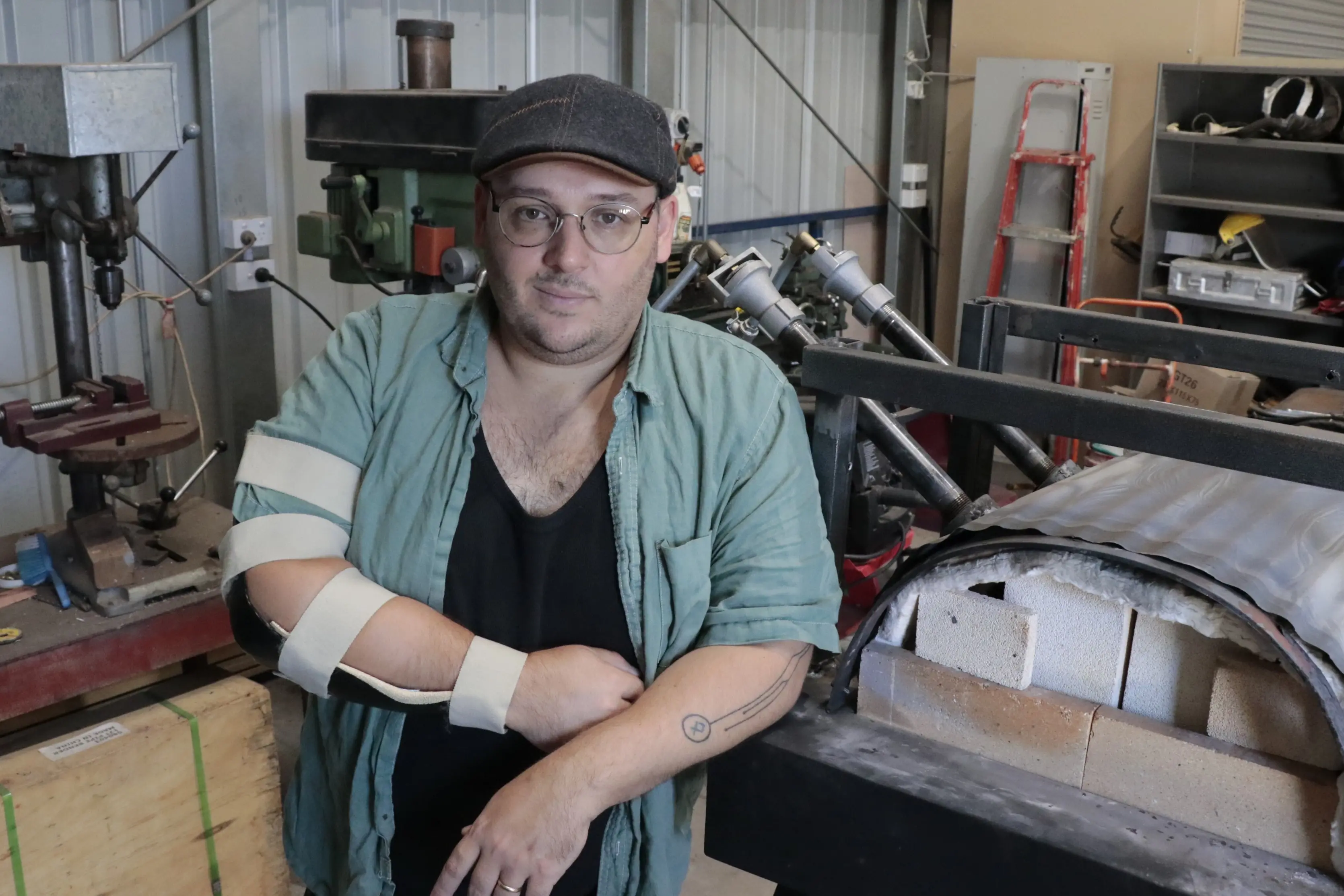 <p>Men\\'s Shed president Ryan Barlow brings his blacksmithing skills to the shed.</p>\\n