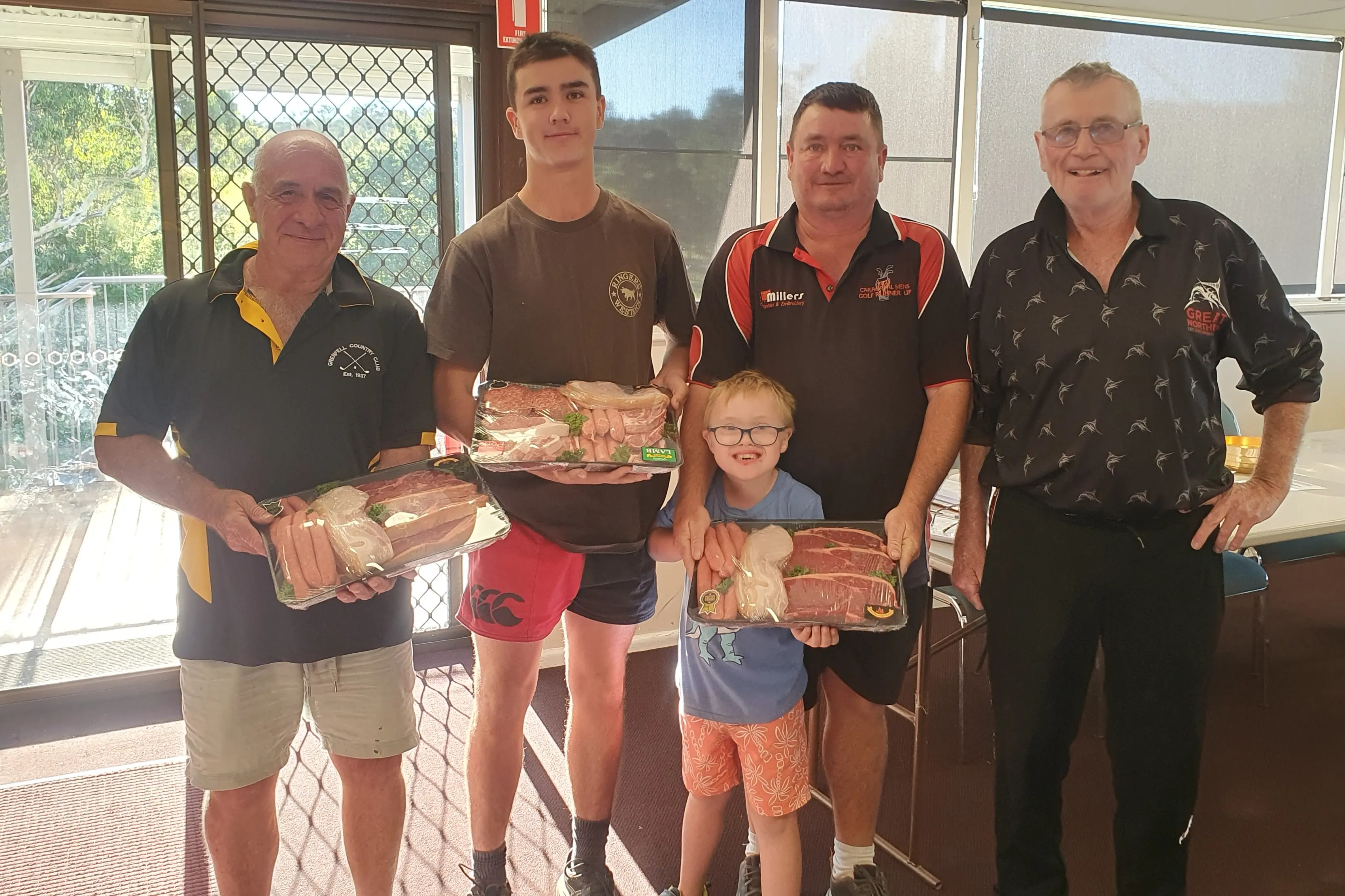 <p>First was Barry Green, Lachlan Torpy, Grant Torpy and Little Zac with Greg Hughes.</p>\\n