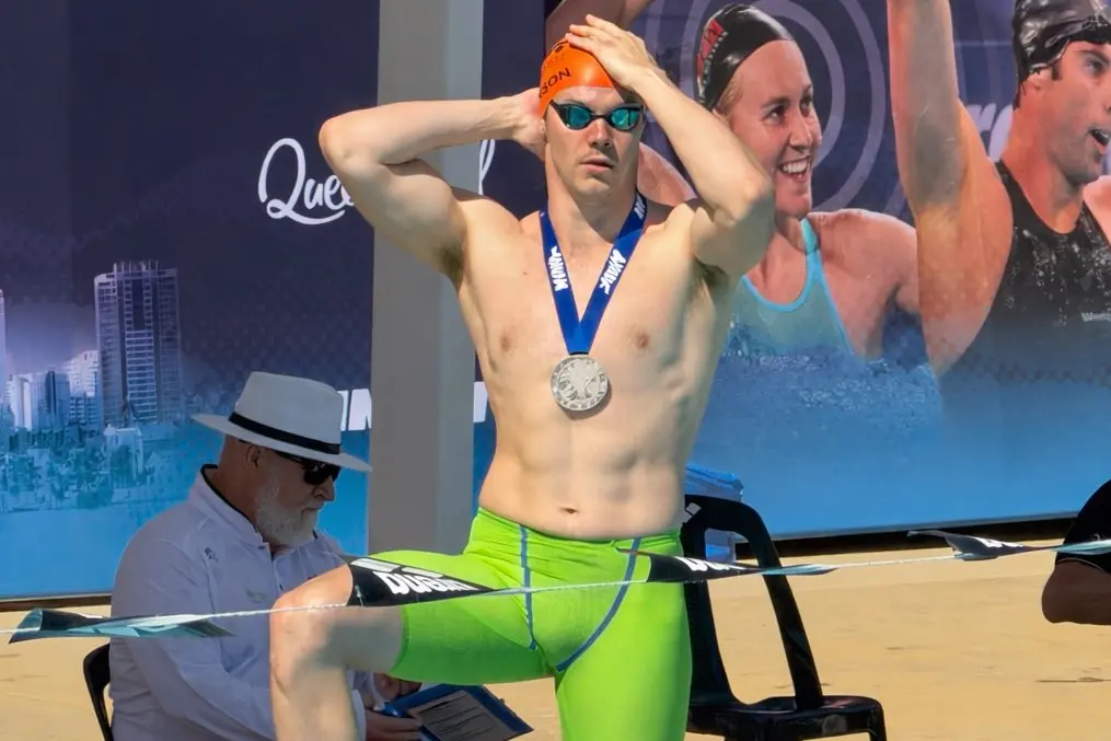<p>Thomas Robinson competed at the 2026 Australian Open Swimming Championships. PHOTO: CEF Grenfell</p>\\n