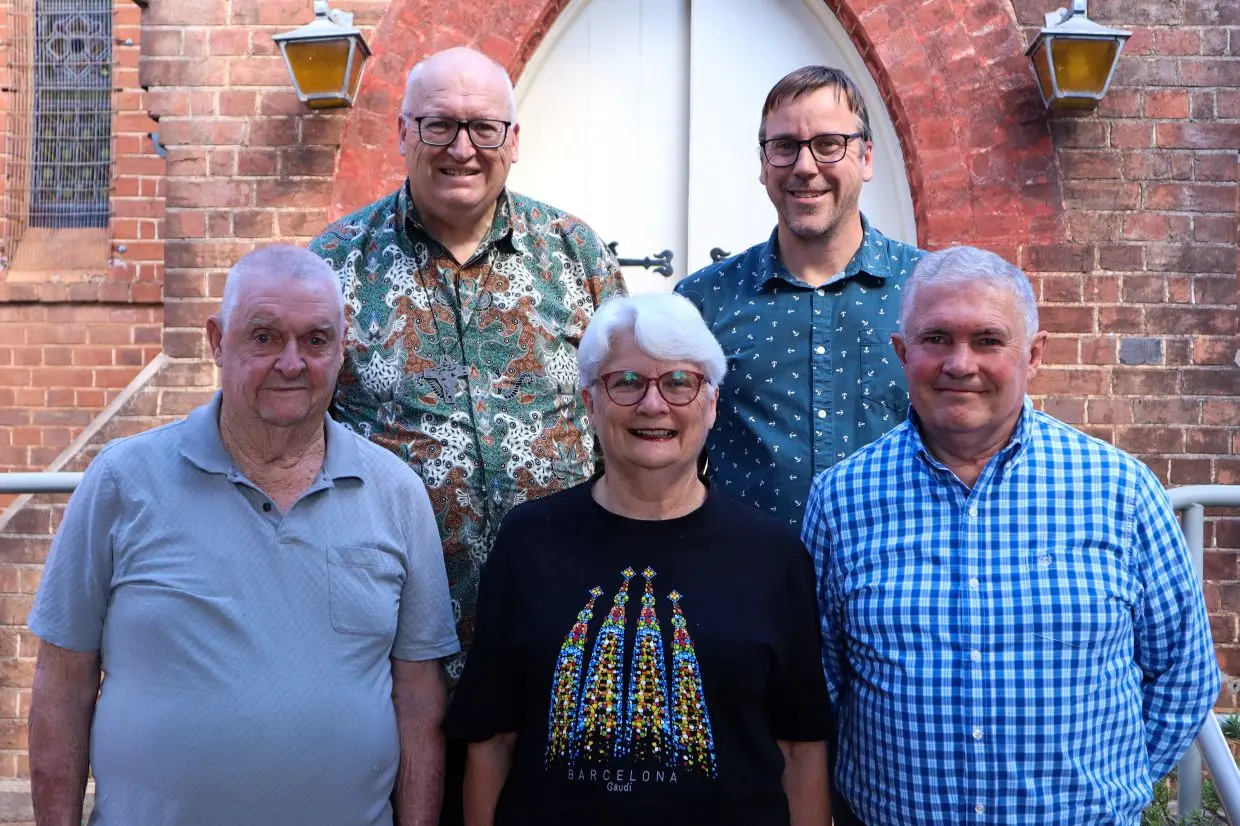 <p>Local Clergy and Lay Leaders, Roy Nash (Salvation Army), Steve Wockner (Anglican), Mary Moffitt (Catholic), Steven Hay (Pres./Uniting) and Rob Newton (Family). </p>\\n
