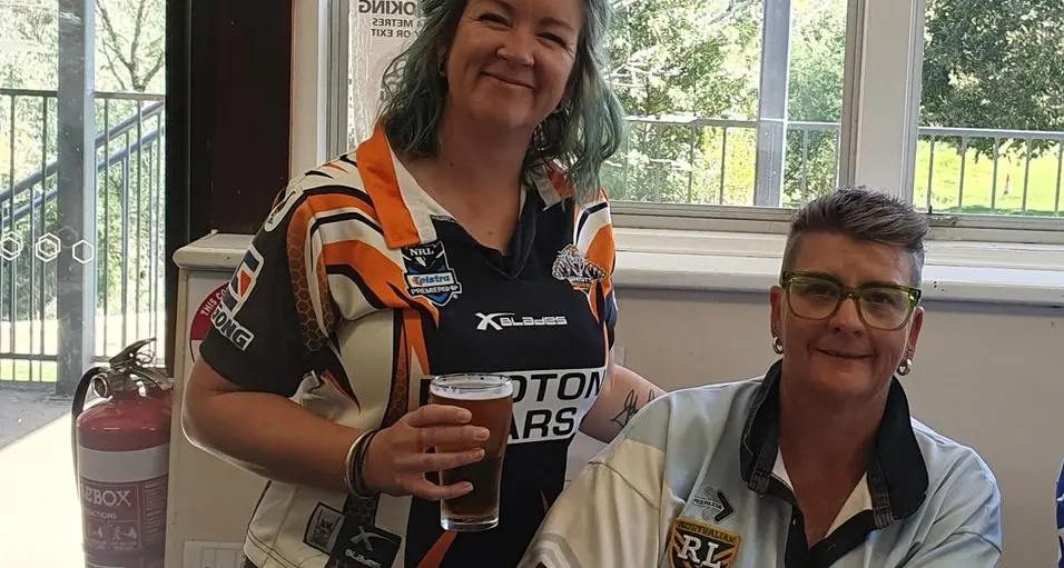 Footy colours, flying banter and a serious message