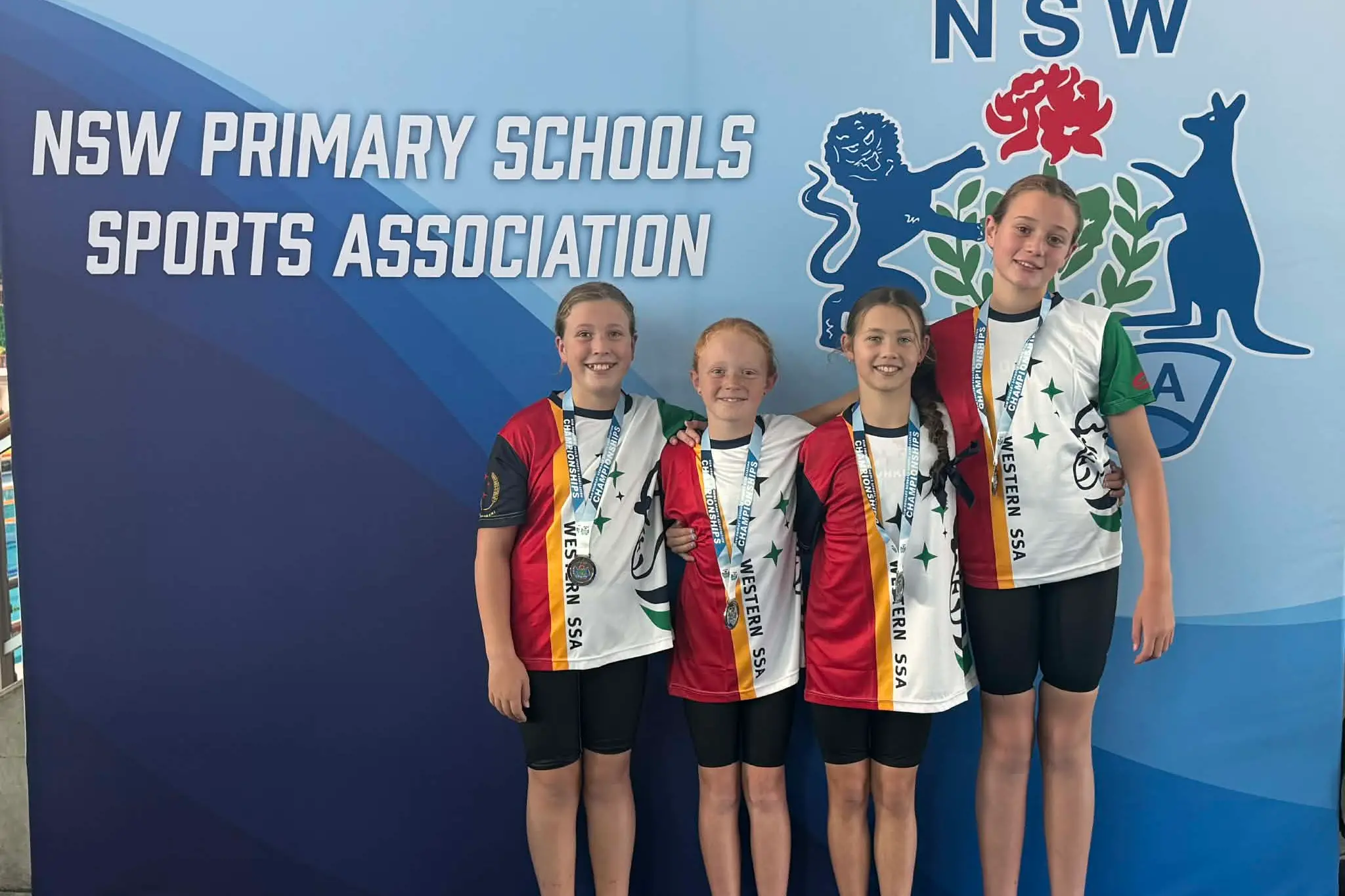 <p>Olivia, Indi, Alice and Emily have returned from the PSSA State Swimming Championships in Sydney with silver medals.</p>\\n