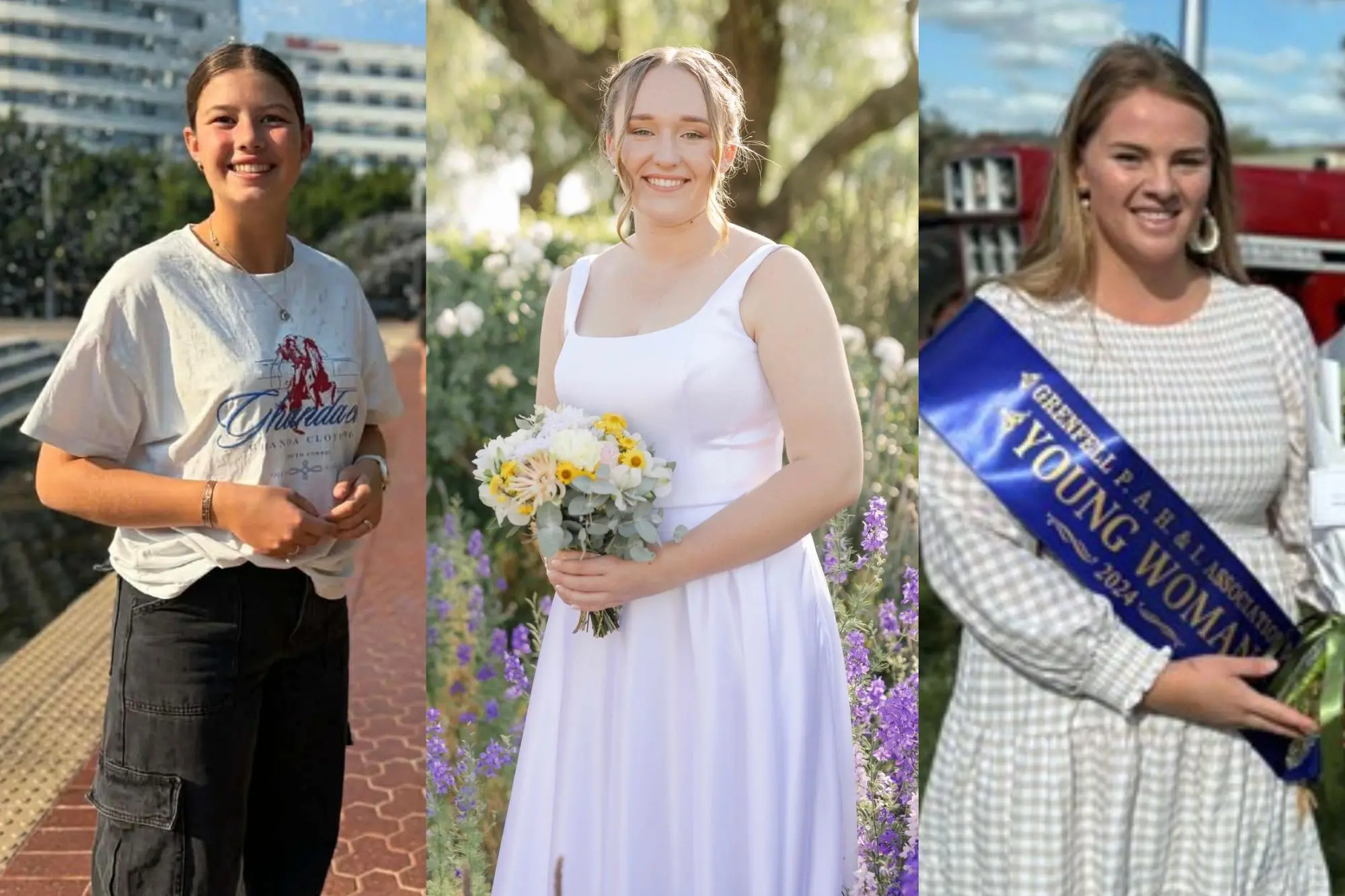 <p>This year\\'s Henry Lawson Festival of the Arts Queen entrants, Maddison Martin, Bridie Forde and Tara Anderson.</p>\\n