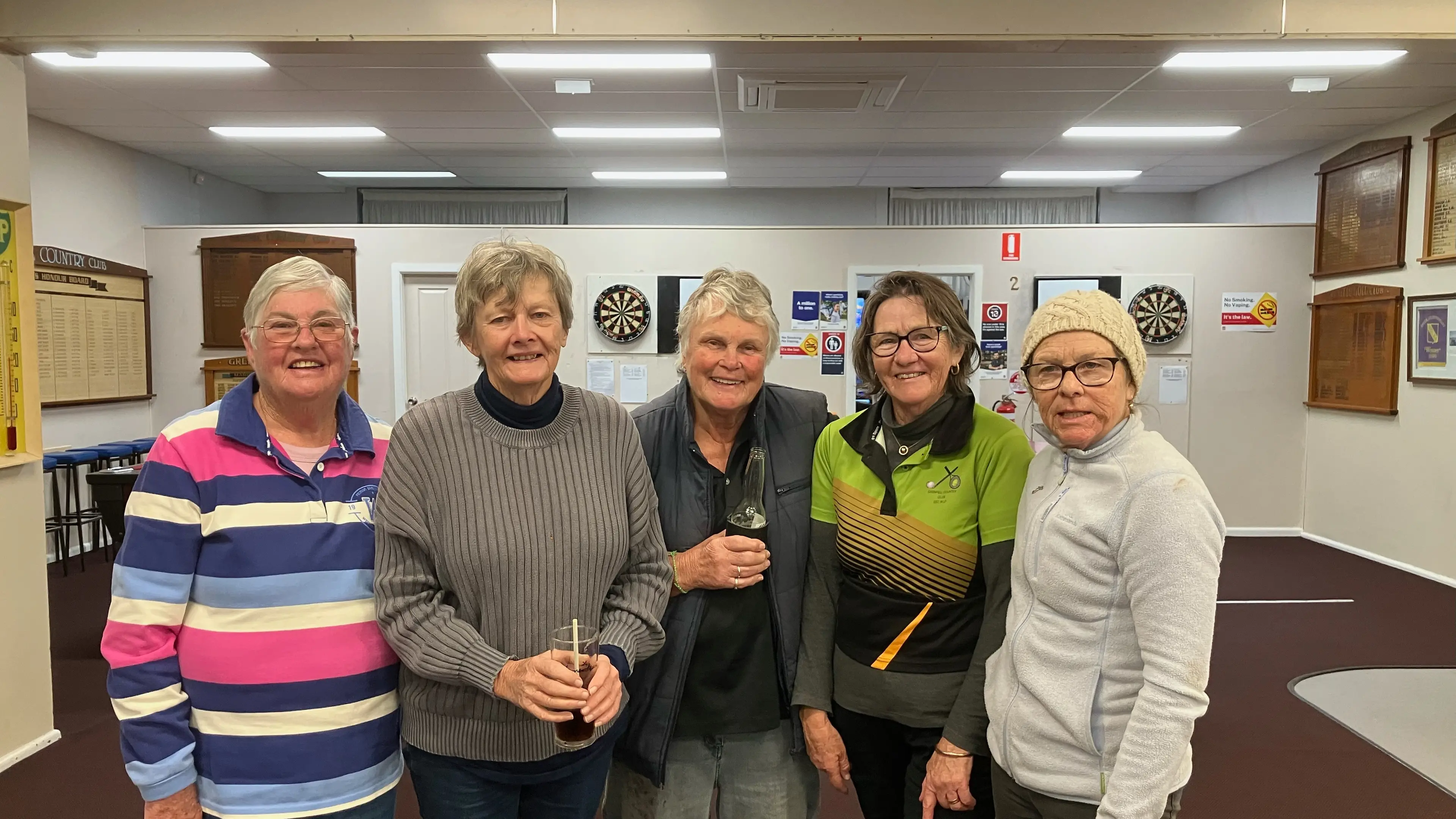 Ladies tee off despite windy conditions