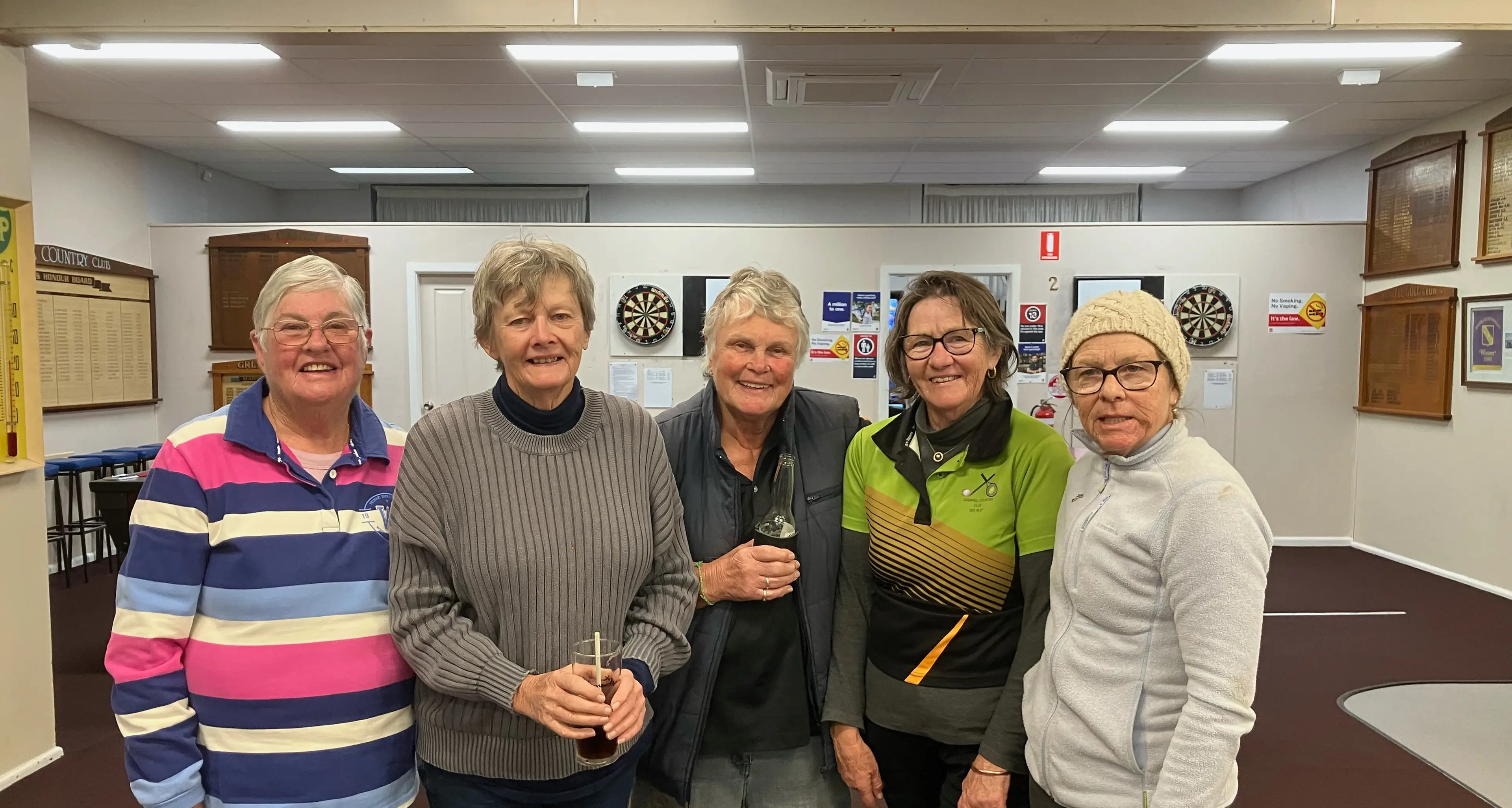 Ladies tee off despite windy conditions
