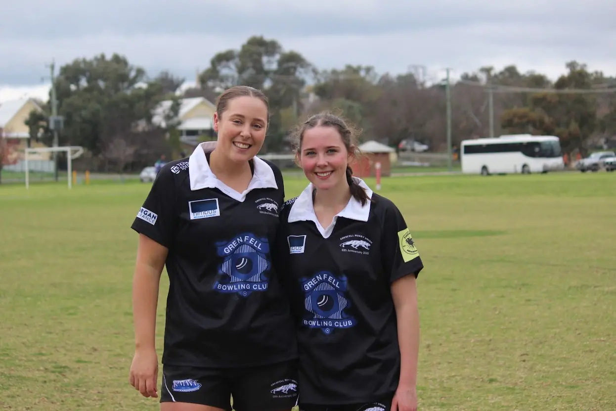 <p>The Pinkies were all smiles after their game against Harden which has cemented their place second on the leaderboard.  PHOTO: Grenfell Rugby Union Club</p>\\n