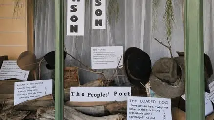 Lawson's larrikins come to life in bookshop window