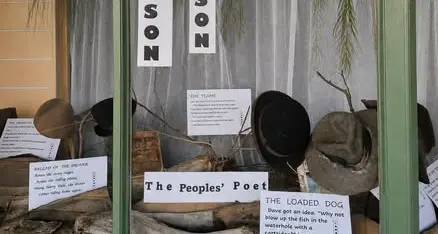 Lawson's larrikins come to life in bookshop window