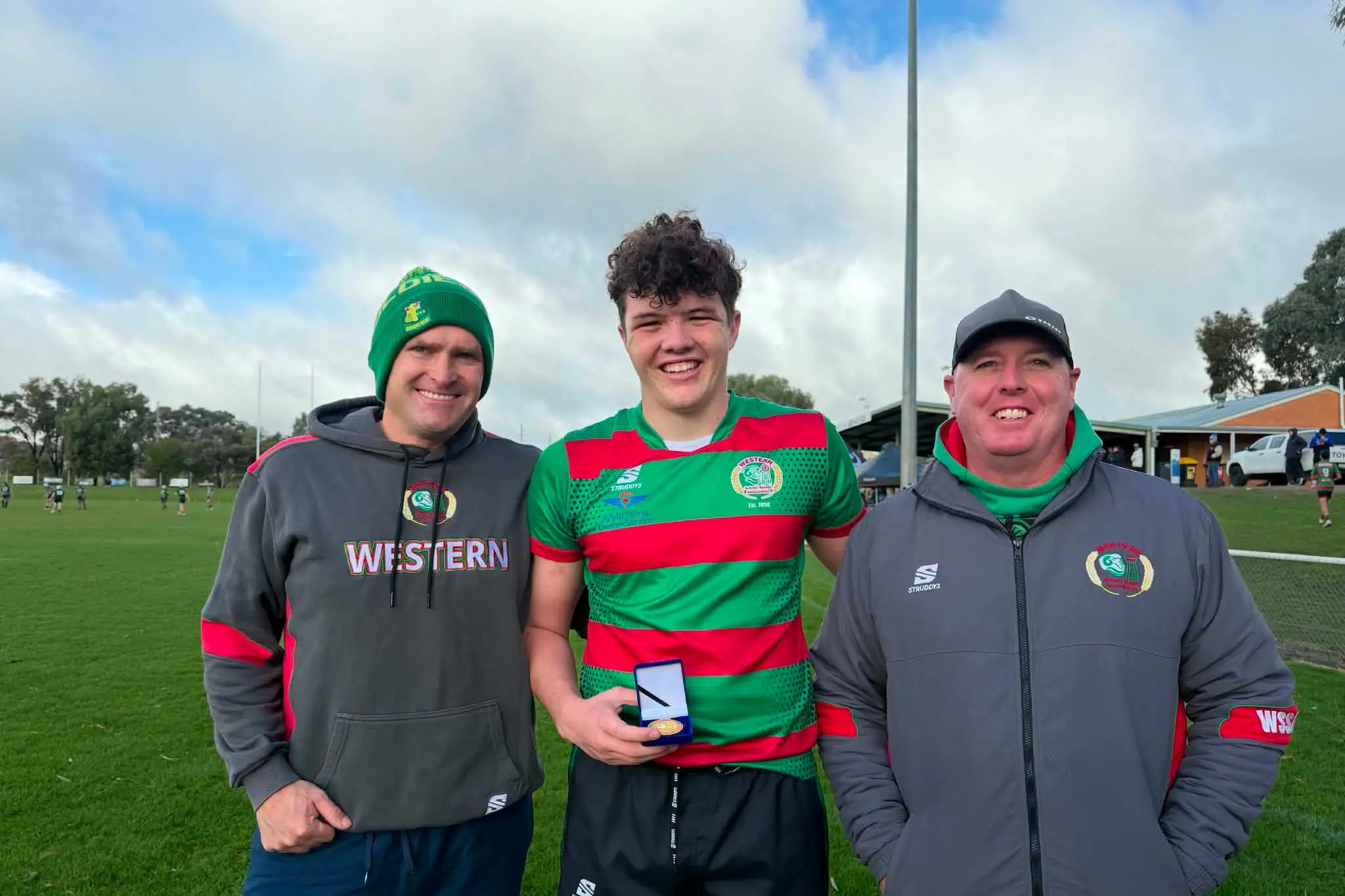 <p>Harry Robinson was awarded the Coaches Medal, presented to the best player in the Under 18 Western side. PHOTO: Grenfell Rugby Union Club</p>\\n