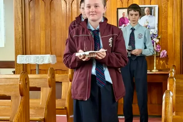<p>Year 5 and 6 students led Mass focused on the theme of \\'Courage\\'.</p>\\n
