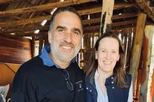 <p>Rob and Natalie Carauna of Glen Donald Estate Farm.</p>\\n