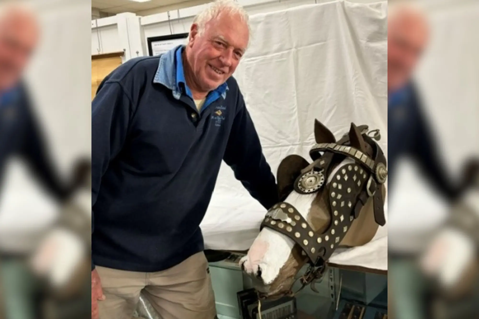 <p> James Maslin with Grenfell Museum\\'s newest addition, Milo.</p>\\n