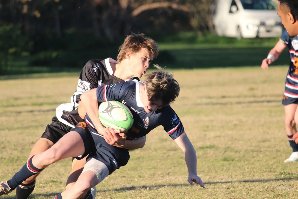 <p>Jethro Fenton makes the tackle. PHOTO: Grenfell Rugby Union Club</p>\\n