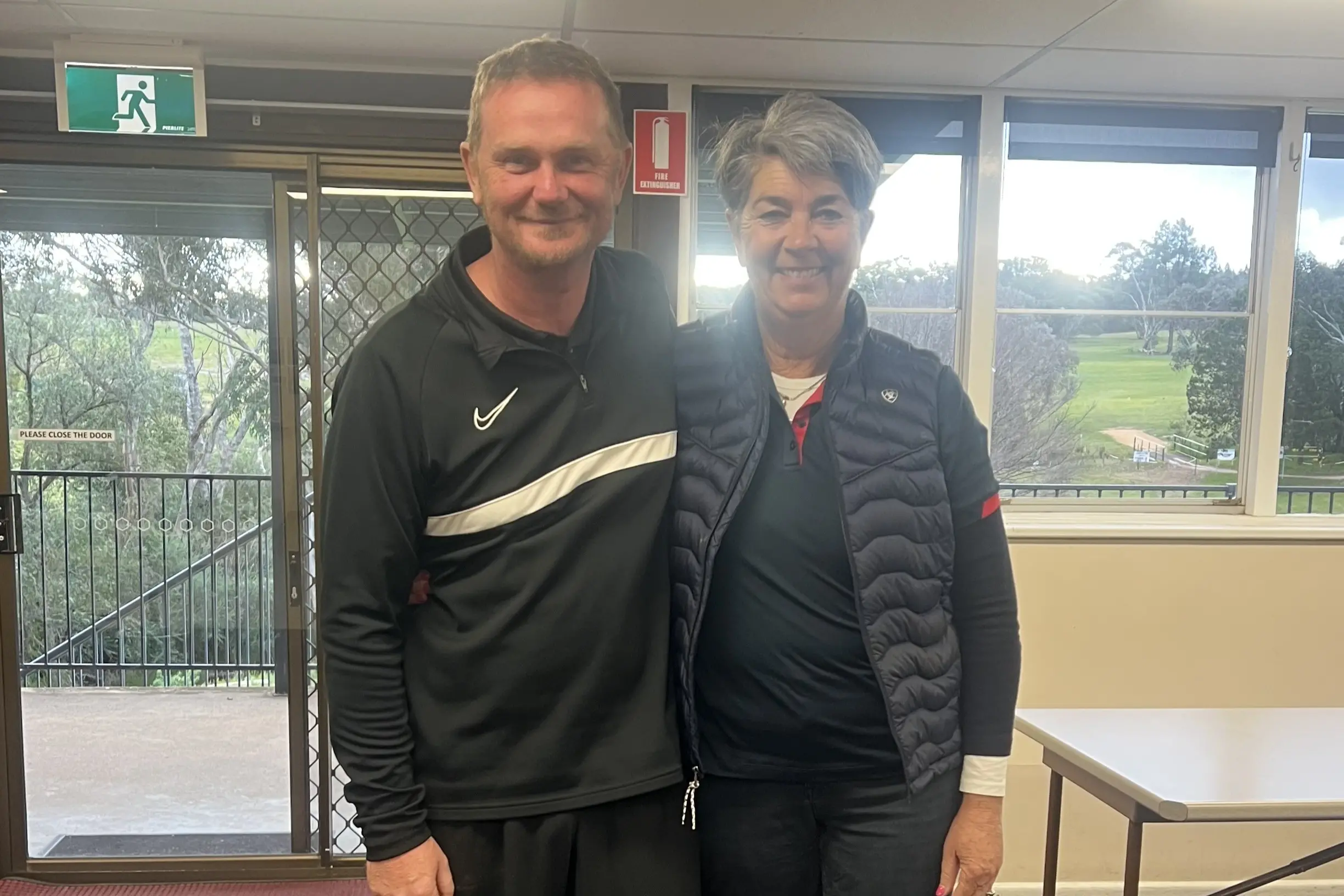 <p>Gross and net winners Chris Cartman and Sally Mitton. </p>\\n