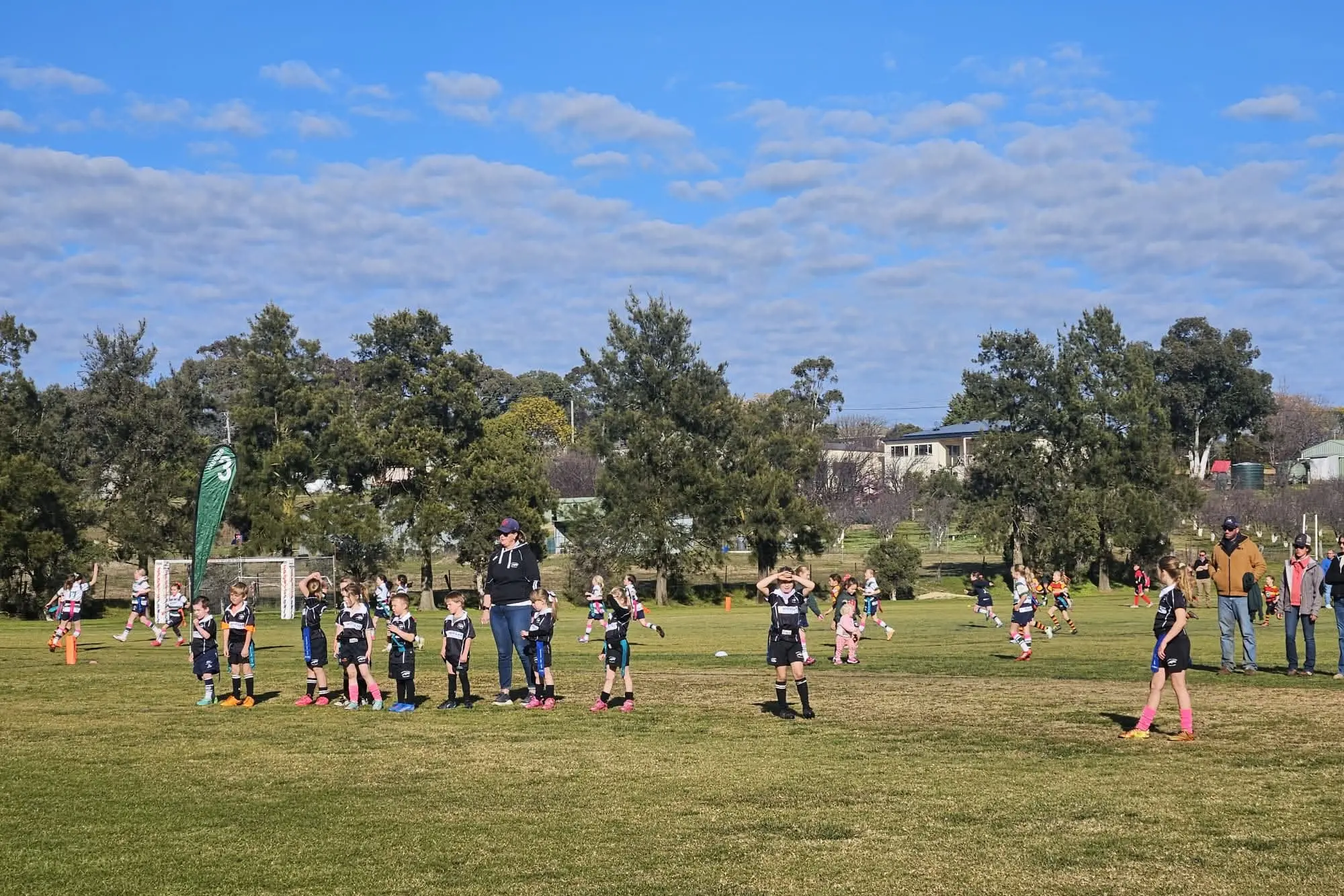 <p>The Grenfell Junior Panthers Under 7s had a great day in Young playing their first game with an official referee. PHOTO: Grenfell Junior Rugby </p>\\n