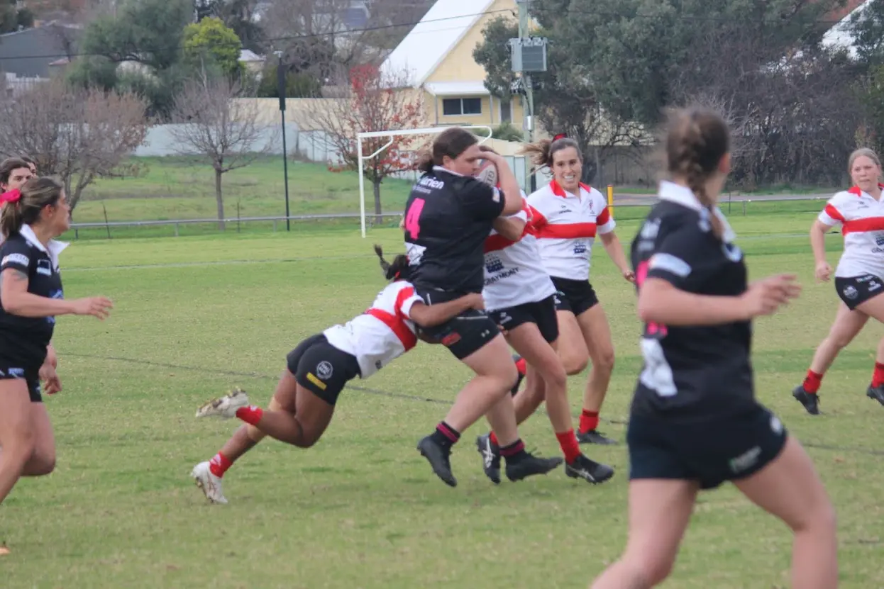 <p>The Pinkies have faced the Harden She-Devils twice this season walking off the field with two wins. They hope to make it three after Saturday\\'s game in the preliminary semi-final. PHOTO: Grenfell Rugby Union Club</p>\\n
