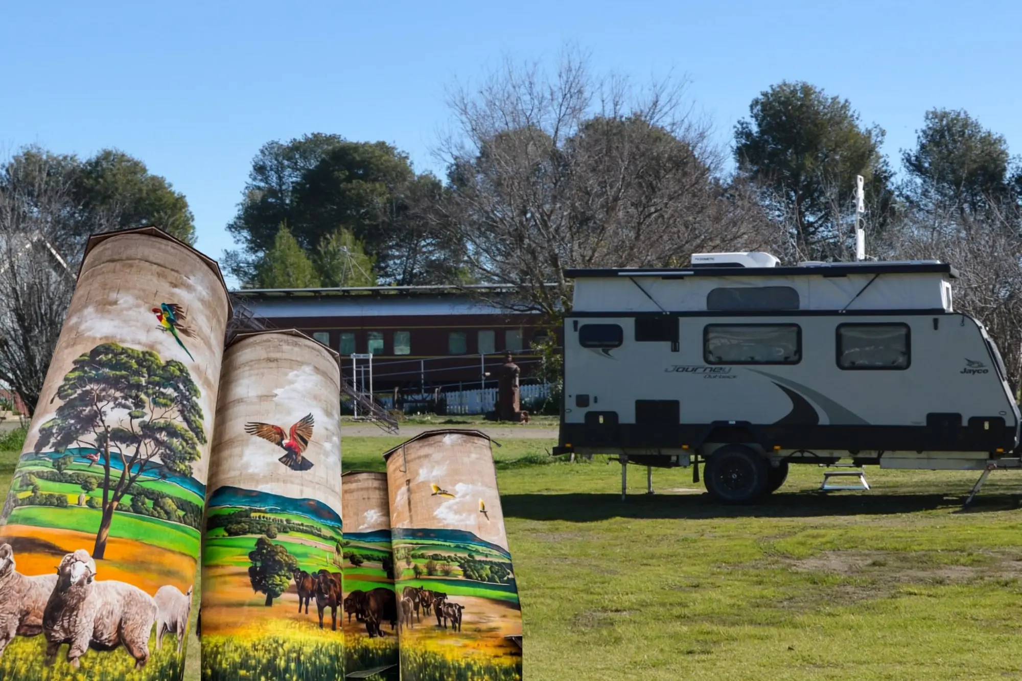 <p>The Railway Station free camping has been popular with its close proximity to the main street.  INSERT: The Silos are a big draw card for the Weddin region with people following the Australian Silo Art Trail. PHOTO: Weddin Mountains Raegion</p>\\n