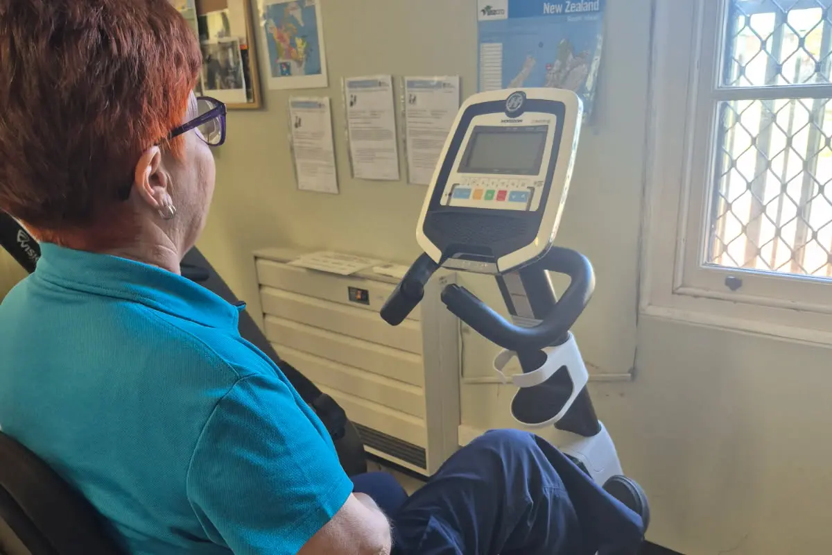 <p>The exercise bike which the Grenfell Hospital Auxiliary purchased for the gym.</p>\\n