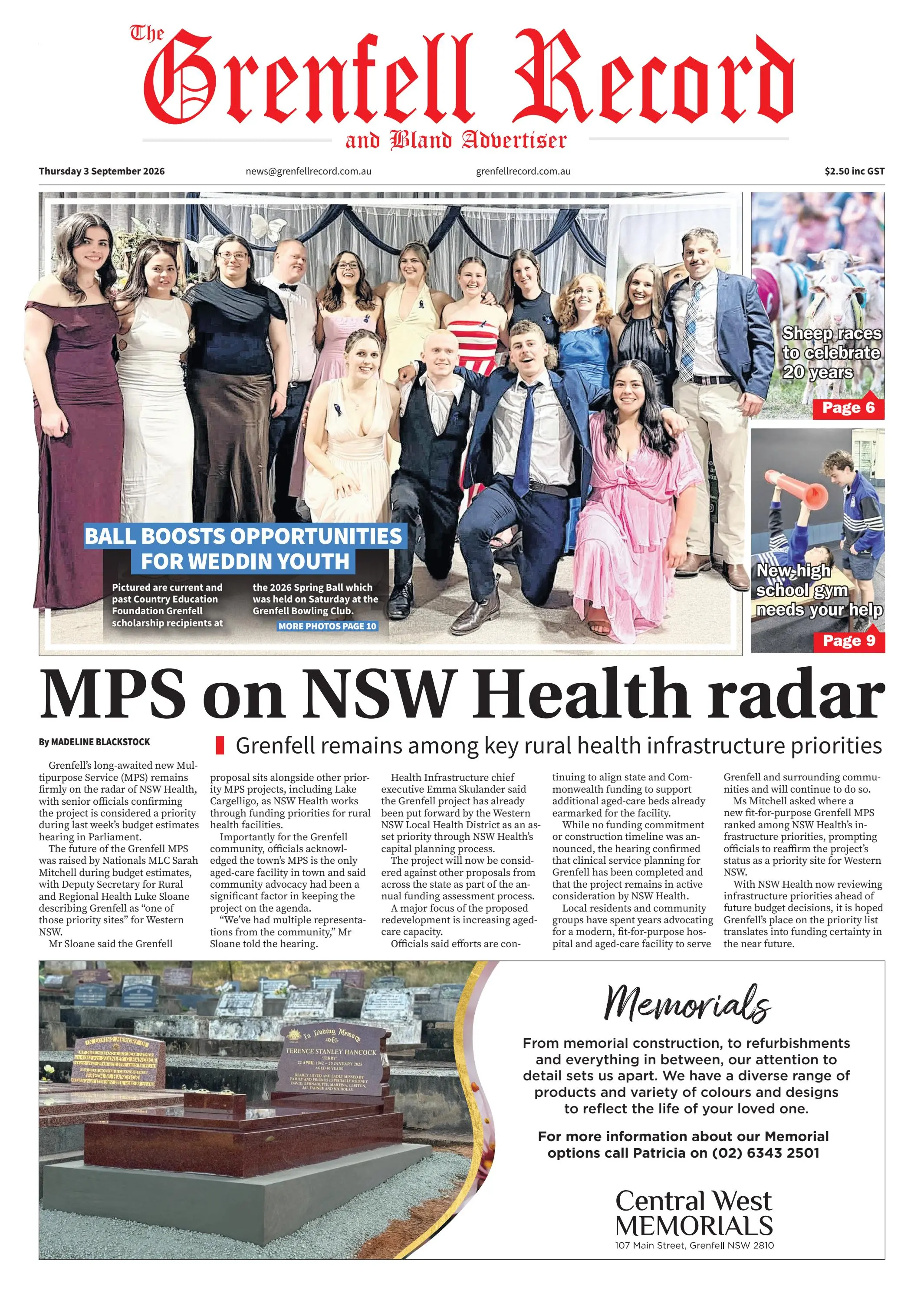 Canowindra News, Thursday, 3 September, 2026