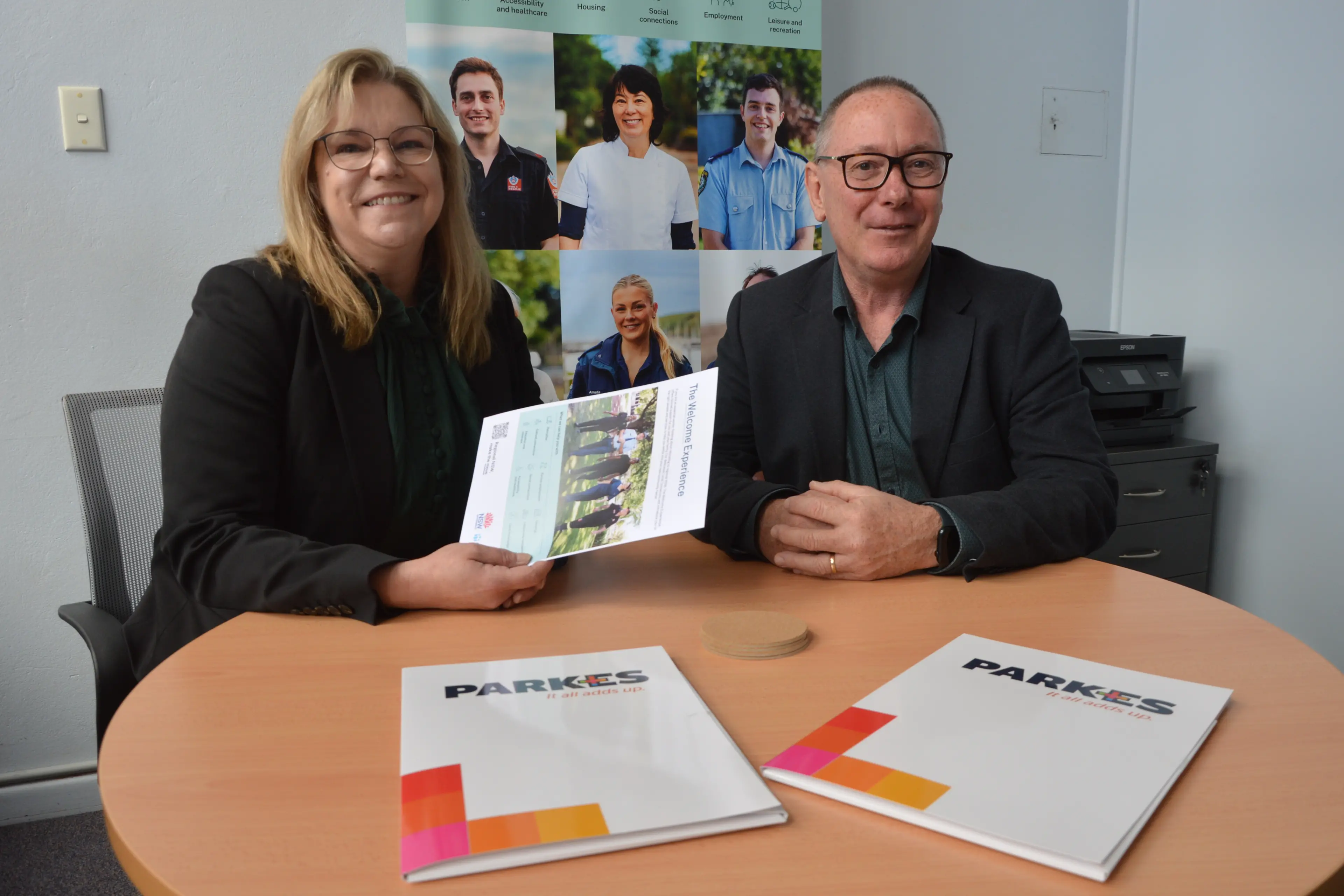 <p>The Welcome Experience \\'local connector\\' for Grenfell, Cassie Gates and Skillset\\'s Local Jobs Program coordinator for the district Anthony Dawson in their new office in Court Street, Parkes. PHOTO: Christine Little</p>\\n