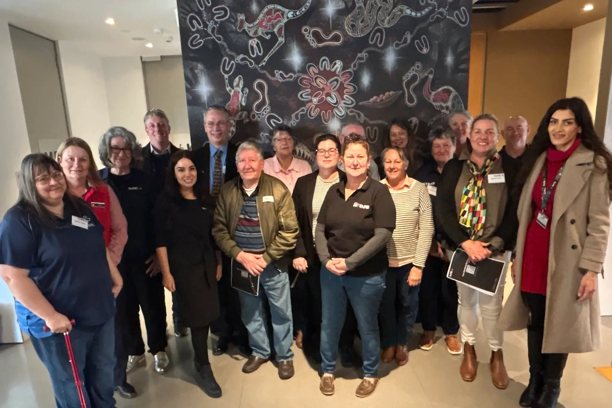 <p>Weddin community leaders with TAFE NSW\\'s manager of community engagement Nazik Yako at the Weddin Connects event. PHOTO: TAFE NSW Grenfell</p>\\n
