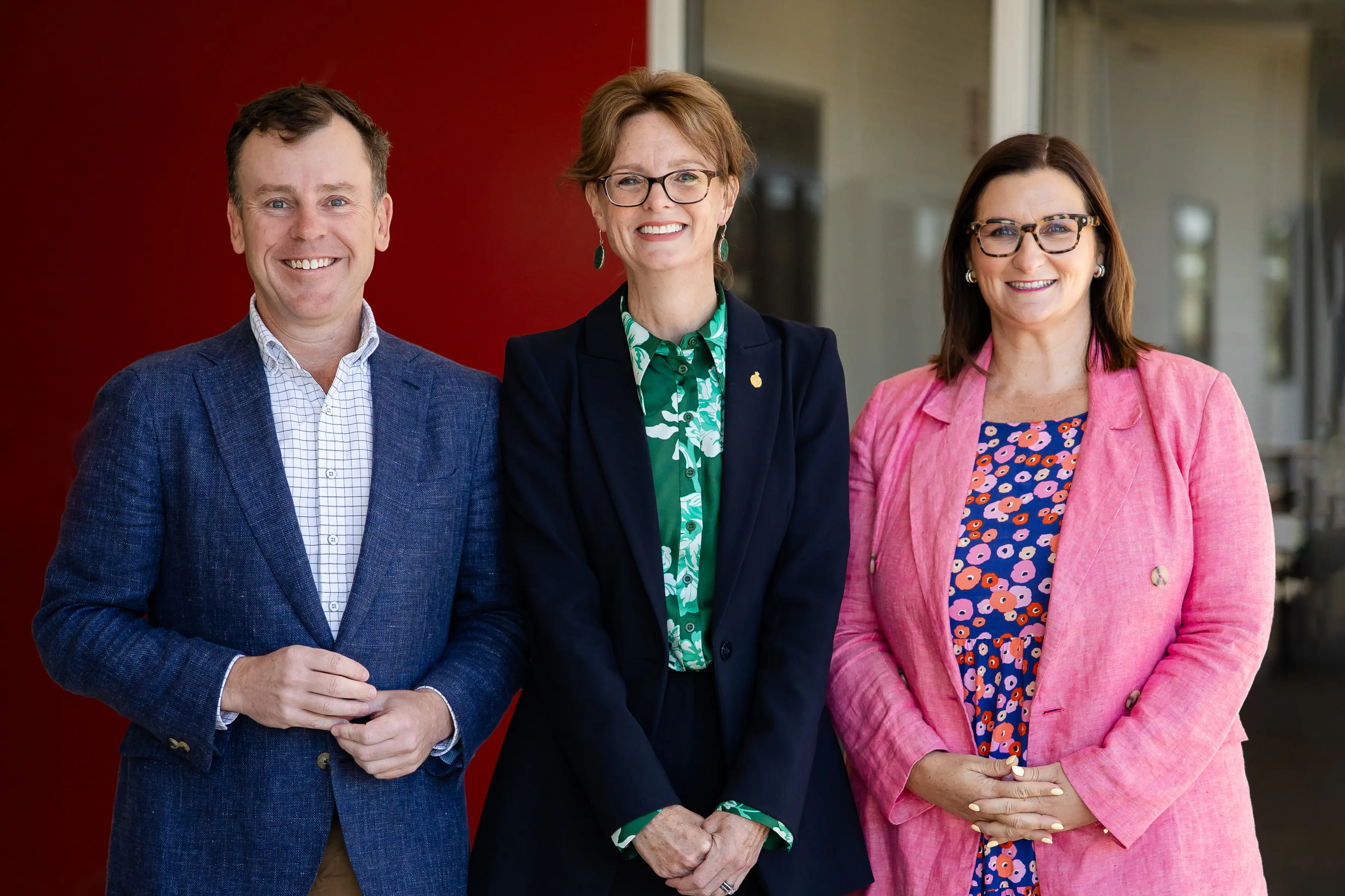 <p>Shadow Minister for Agriculture and Prevention of Regional Crime Brendan Moylan MP, Member for Cootamundra Steph Cooke MP and Shadow Minister for Health, Regional Health and Mental Health Sarah Mitchell MLC.</p>\\n