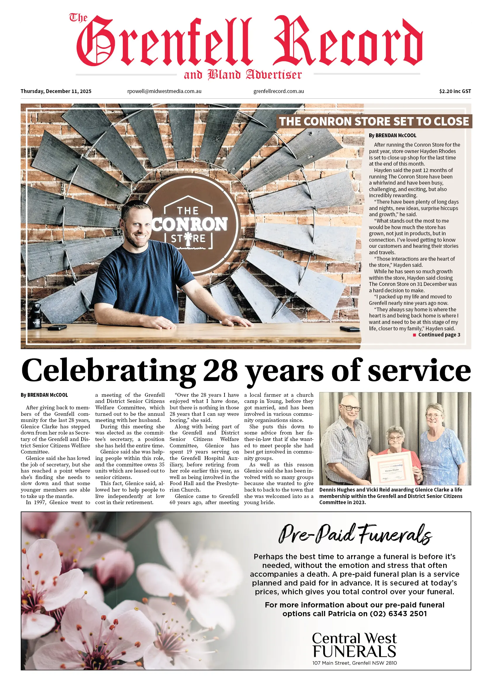 Grenfell Record, Thursday, December 11, 2025