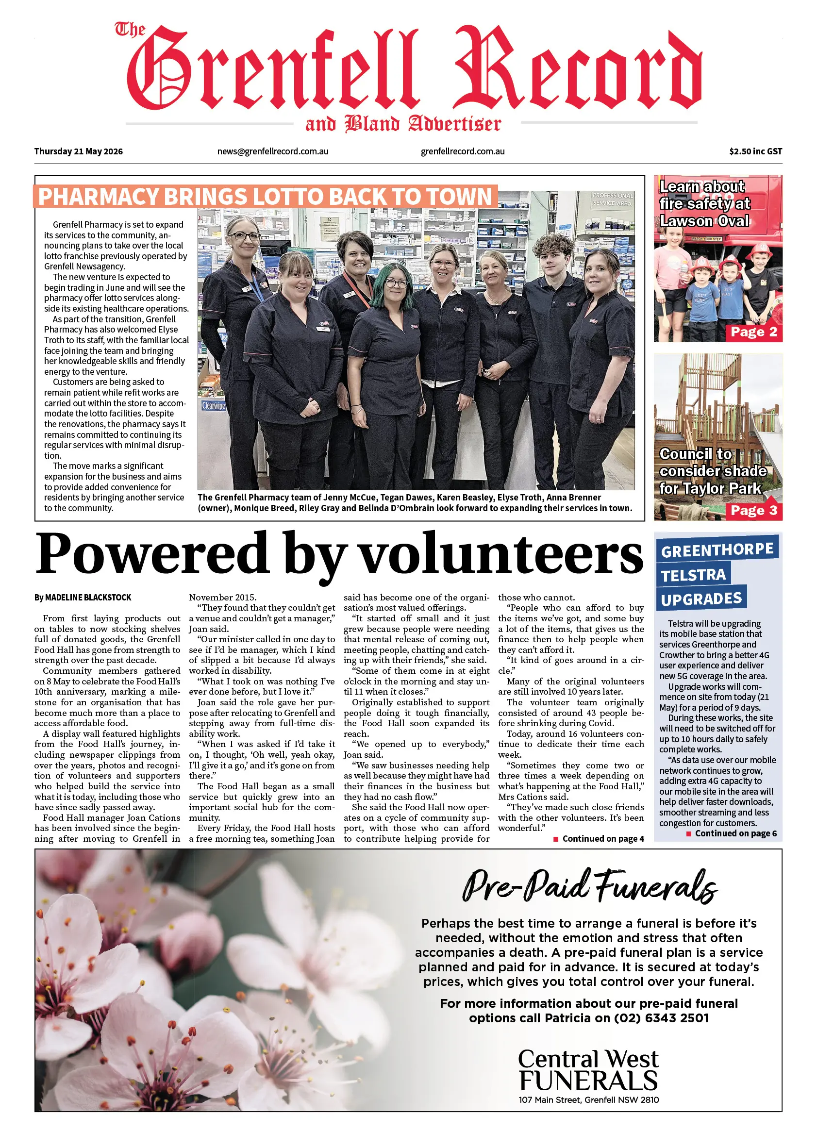 Grenfell Record, Thursday 21 May 2026
