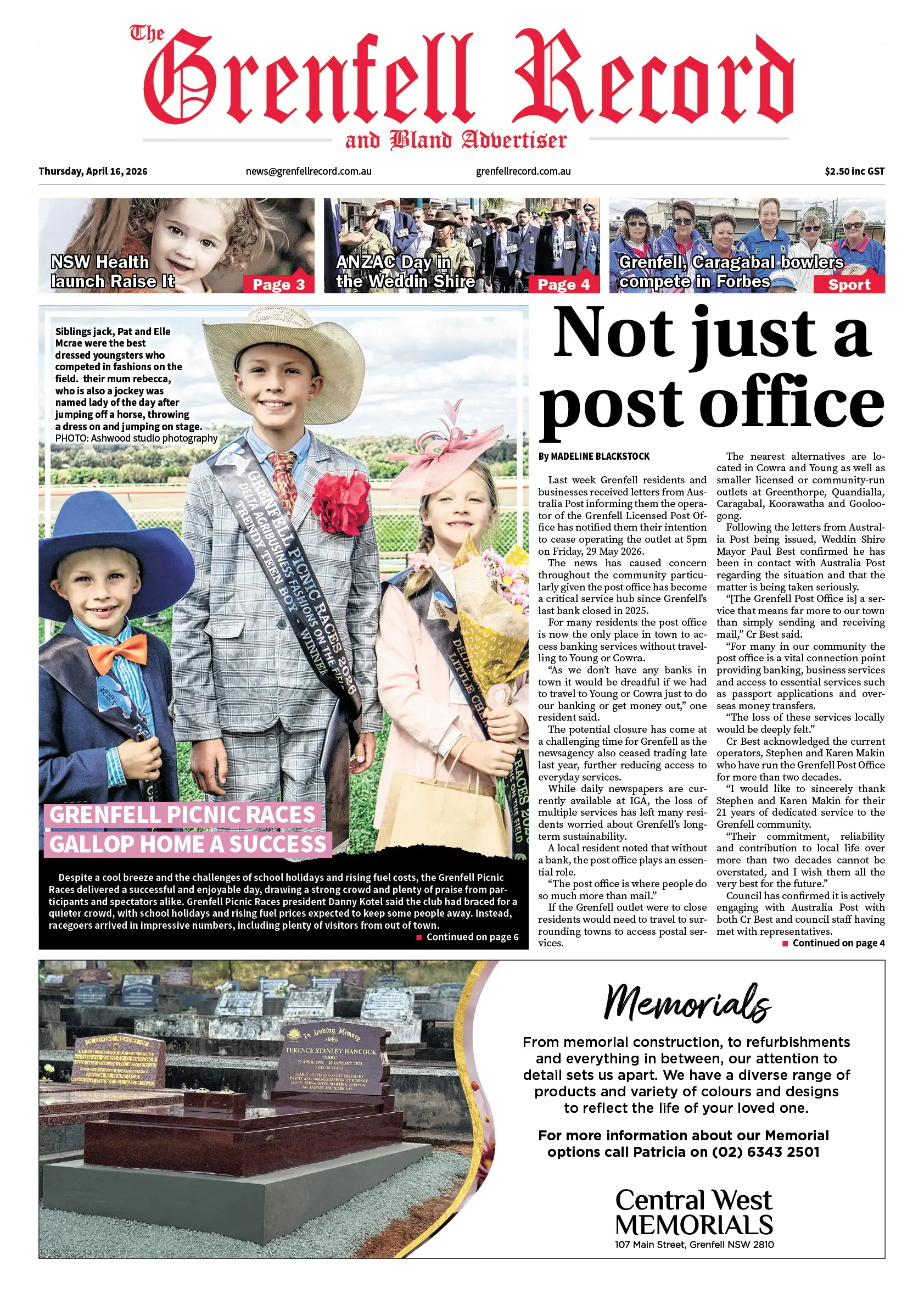 Grenfell Record, Thursday, April 16, 2026