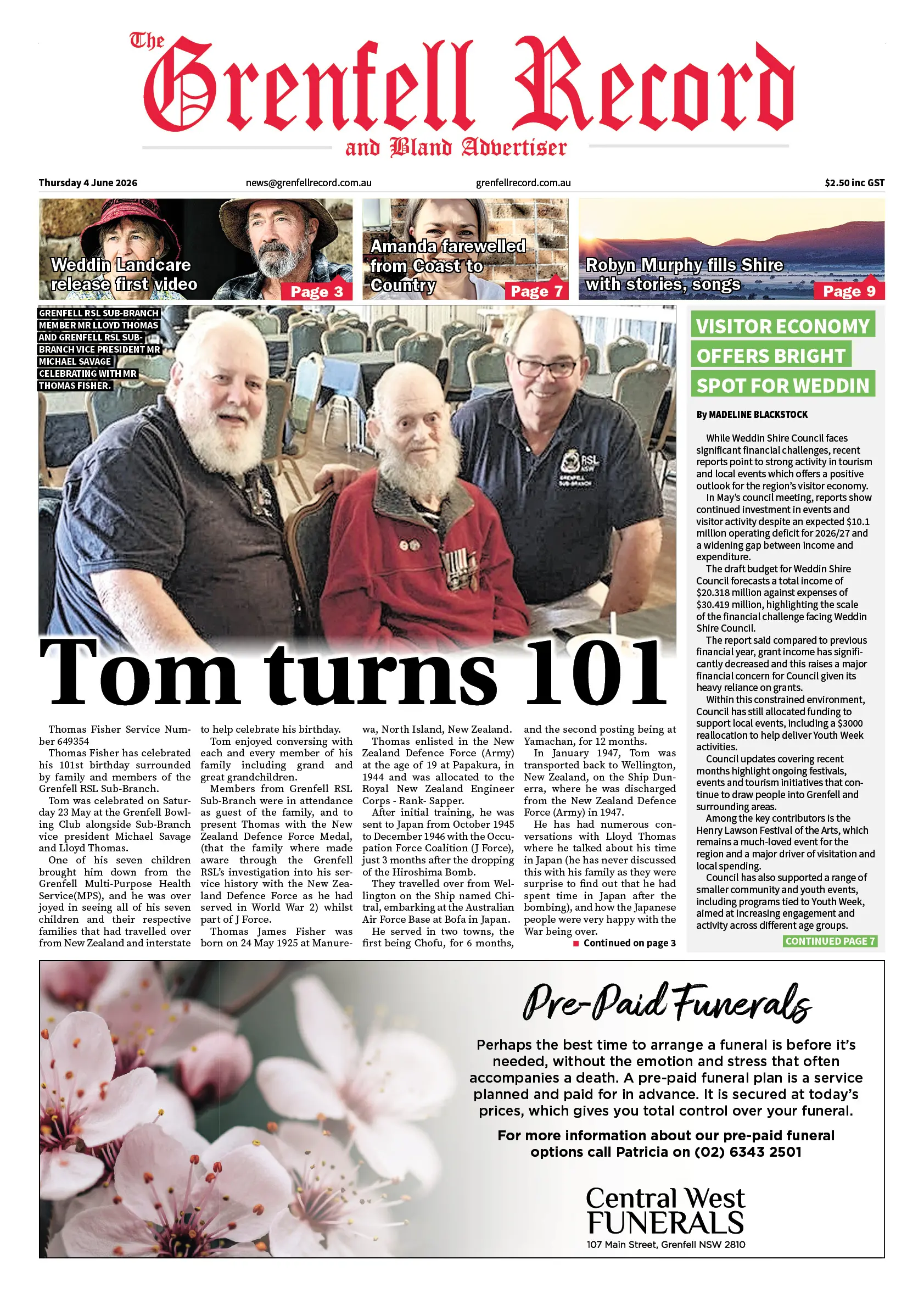 Grenfell Record, Thursday 4 June 2026